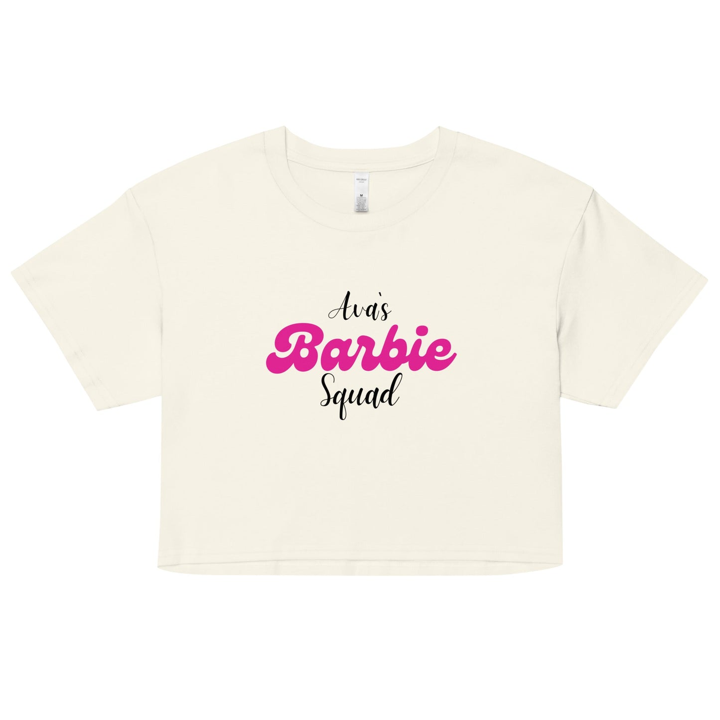 Avas Barbie Squad Crop Top – Trendy Women’s Graphic Tee, Party Crop, Birthday Celebration Top UK & Ireland - FunPrint4You