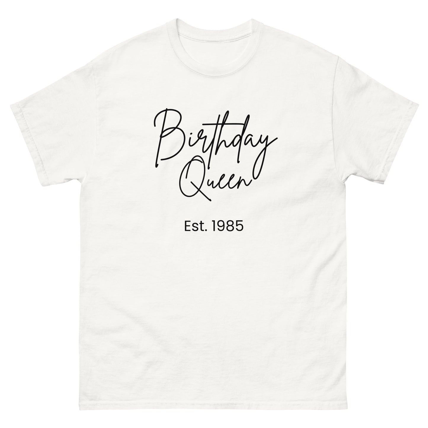 Birthday Queen Est. 1985 – Personalised 40th Birthday Shirt - FunPrint4You