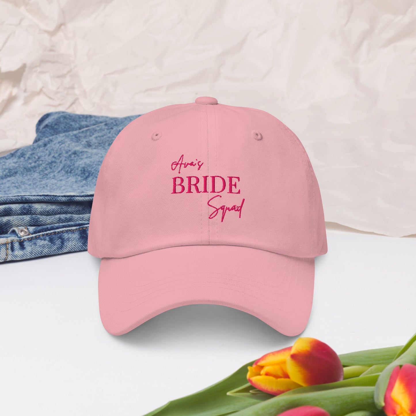 Bride Squad Cap – Custom Hen Party Baseball Hat, Personalised Wedding Party Cap, Bride Tribe Accessory, UK & Ireland Delivery - FunPrint4You