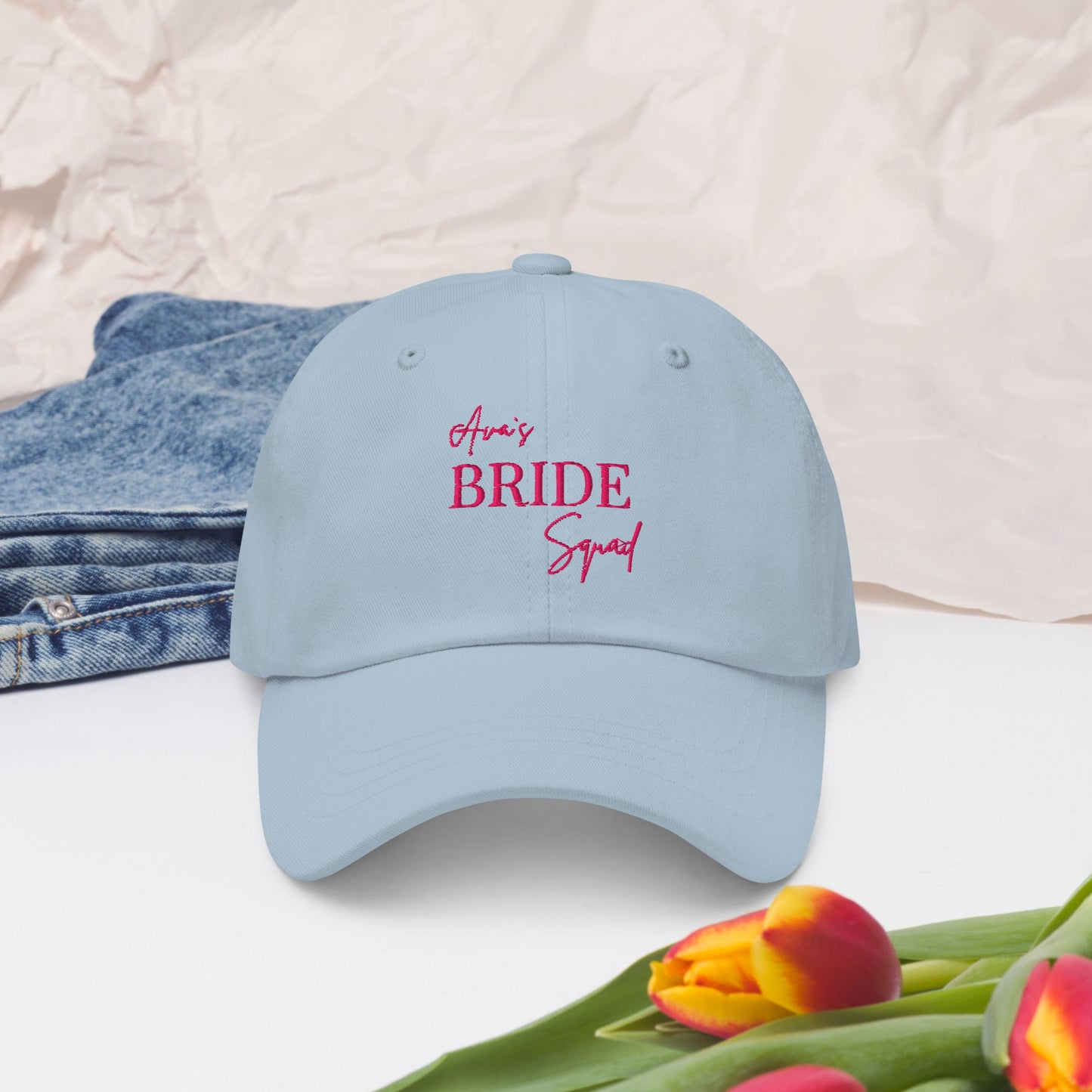 Bride Squad Cap – Custom Hen Party Baseball Hat, Personalised Wedding Party Cap, Bride Tribe Accessory, UK & Ireland Delivery - FunPrint4You