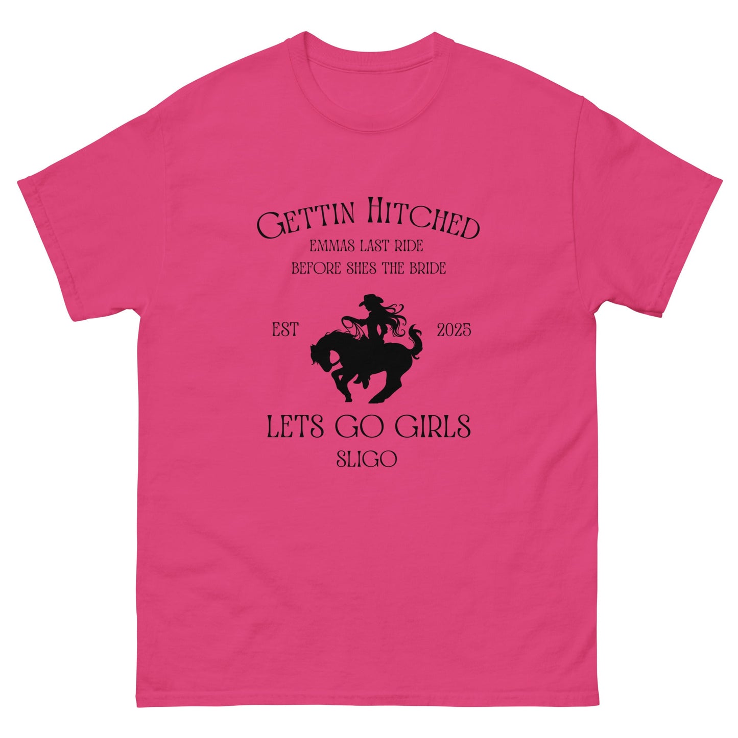 Custom Bridal Cowgirl Tee – Gettin’ Hitched Hen Party Shirt - FunPrint4You