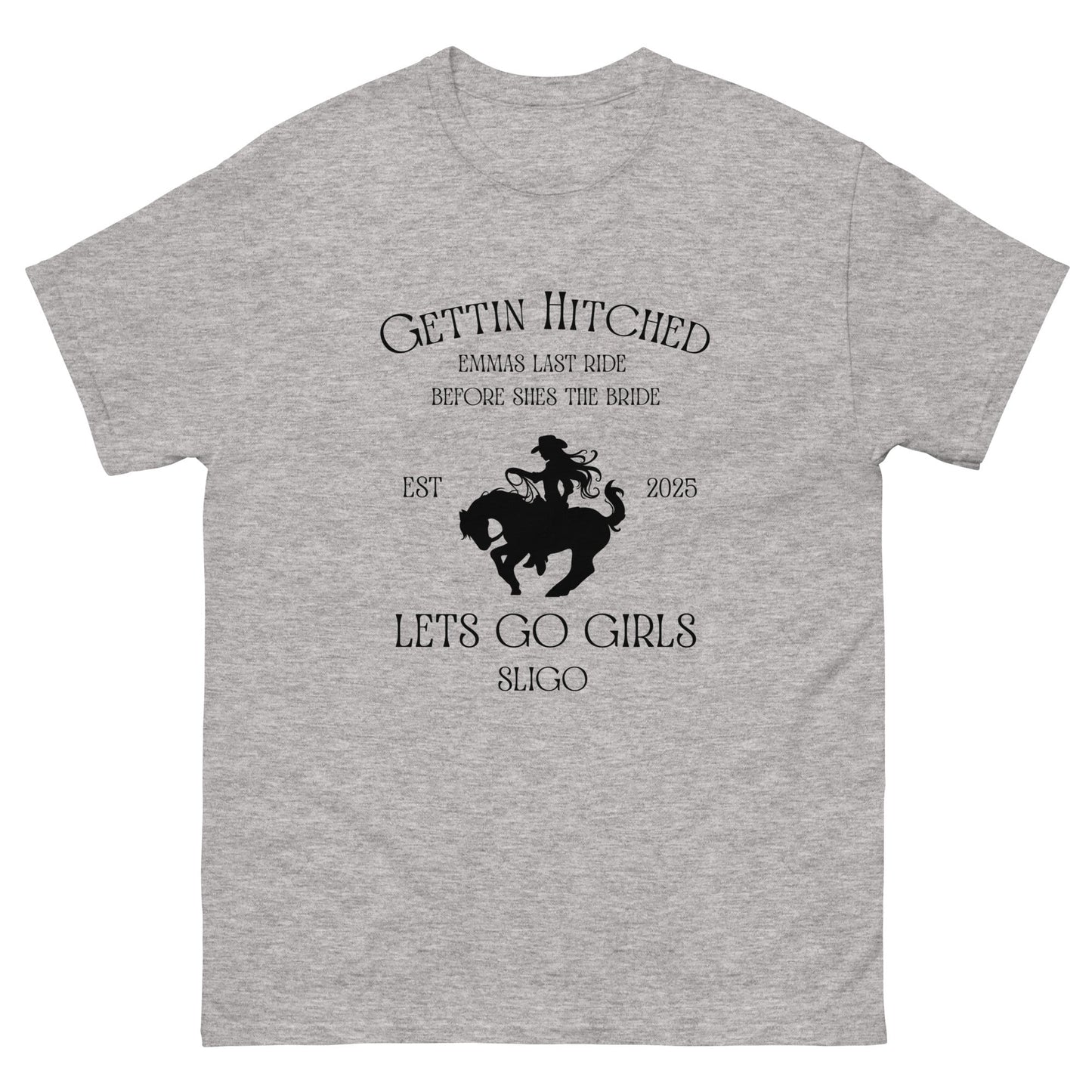 Custom Bridal Cowgirl Tee – Gettin’ Hitched Hen Party Shirt - FunPrint4You
