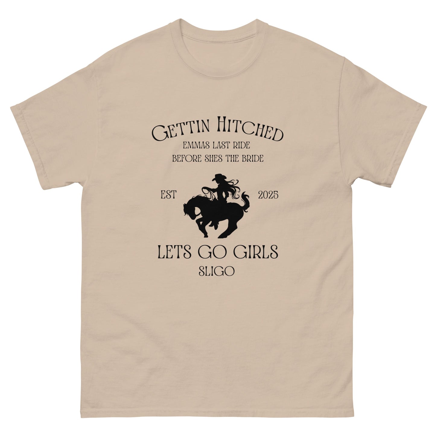 Custom Bridal Cowgirl Tee – Gettin’ Hitched Hen Party Shirt - FunPrint4You