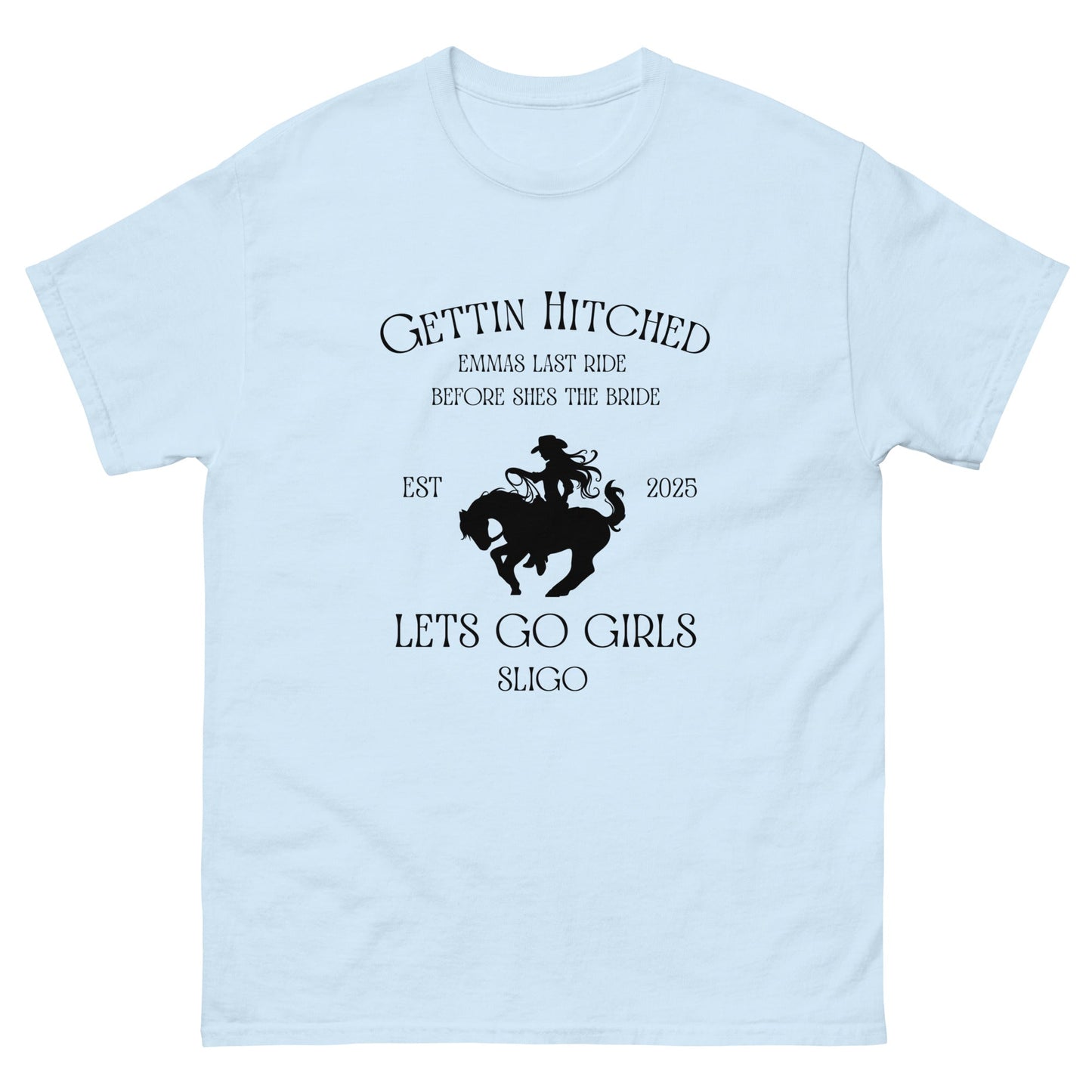 Custom Bridal Cowgirl Tee – Gettin’ Hitched Hen Party Shirt - FunPrint4You