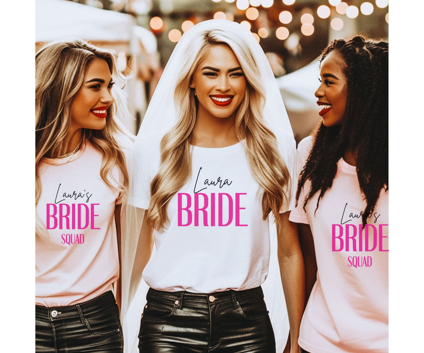 Custom Bride Squad Tee – Personalized Hen Party T-Shirt - FunPrint4You