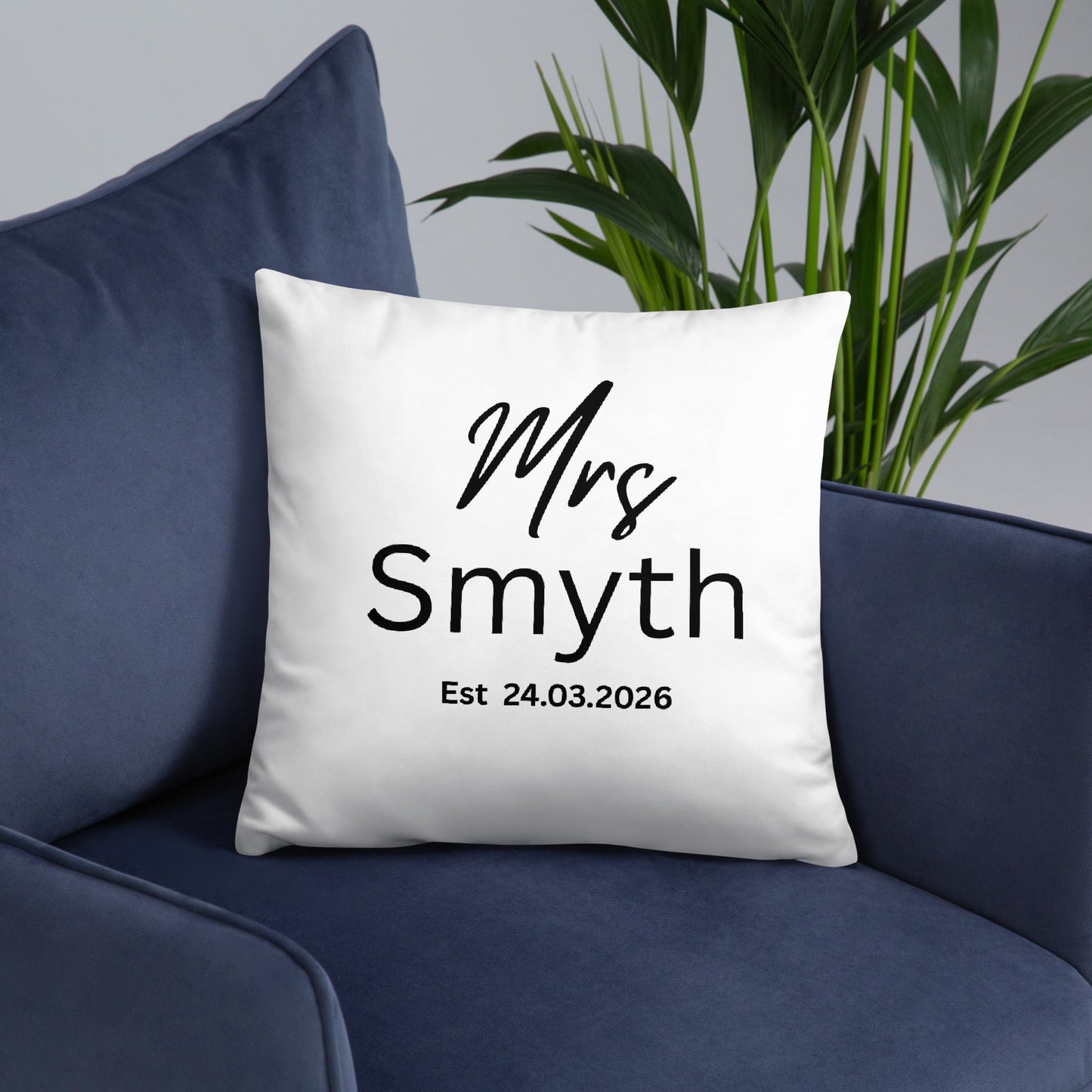 Personalised Mrs Pillow Wedding Morning Keepsake