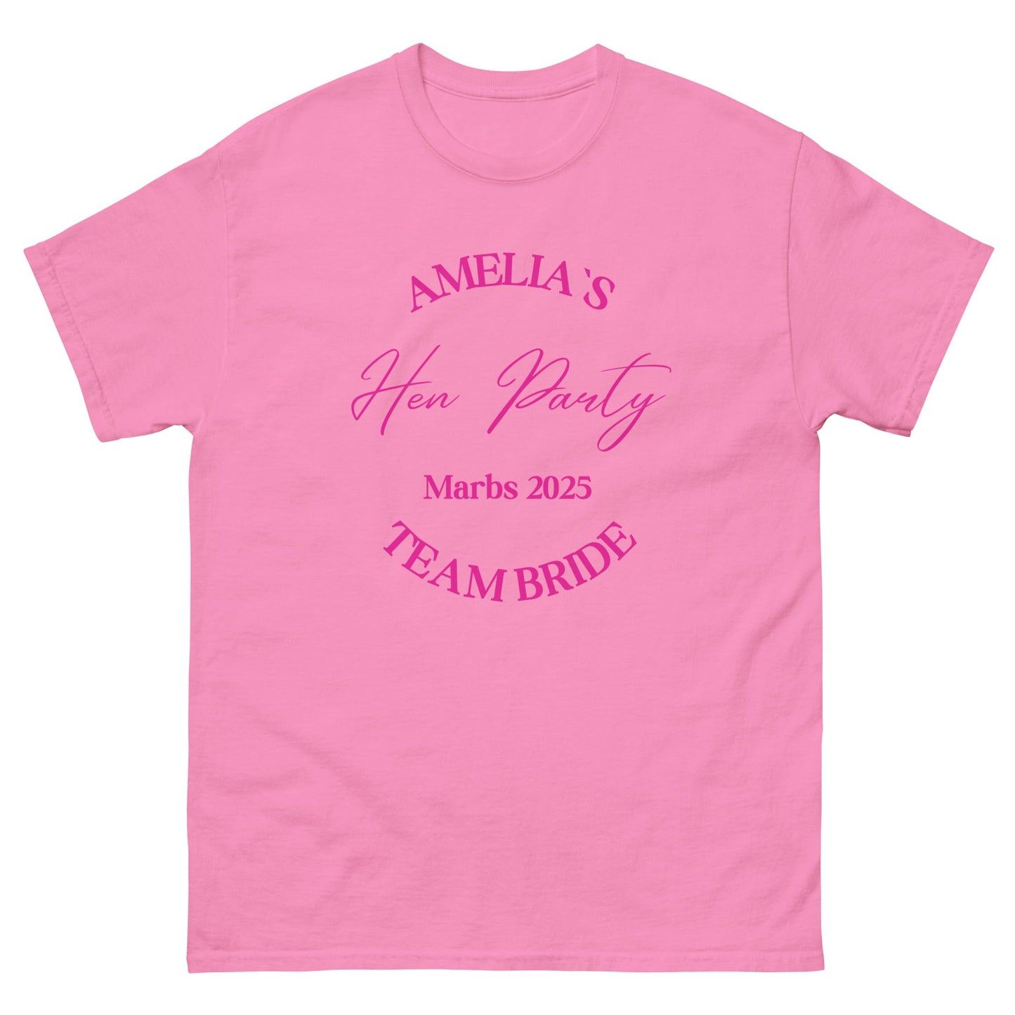 Custom Team Bride T‑Shirt – Personalised Hen Party Tee, Team Bride Matching Shirts UK & Ireland - FunPrint4You
