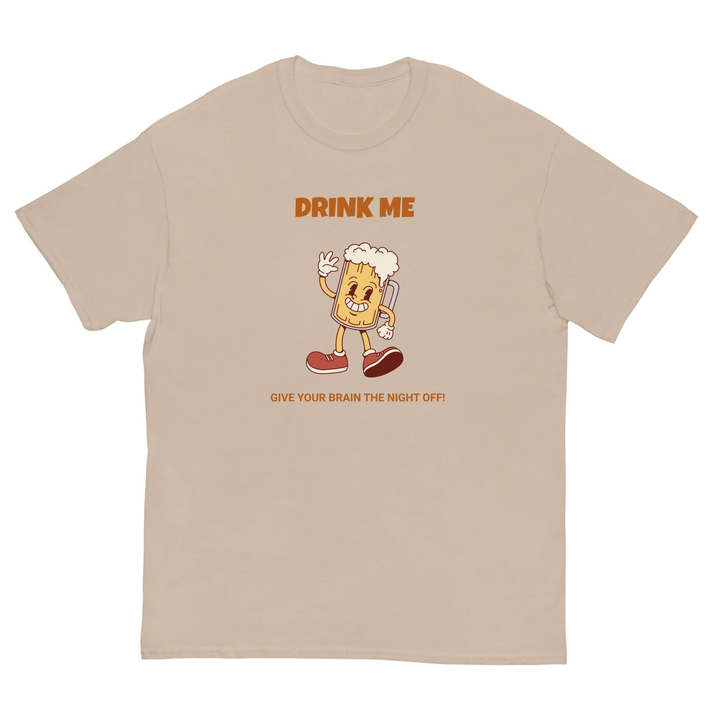 Drink Me Funny Beer T-Shirt – Give Your Brain the Night Off Tee - FunPrint4You