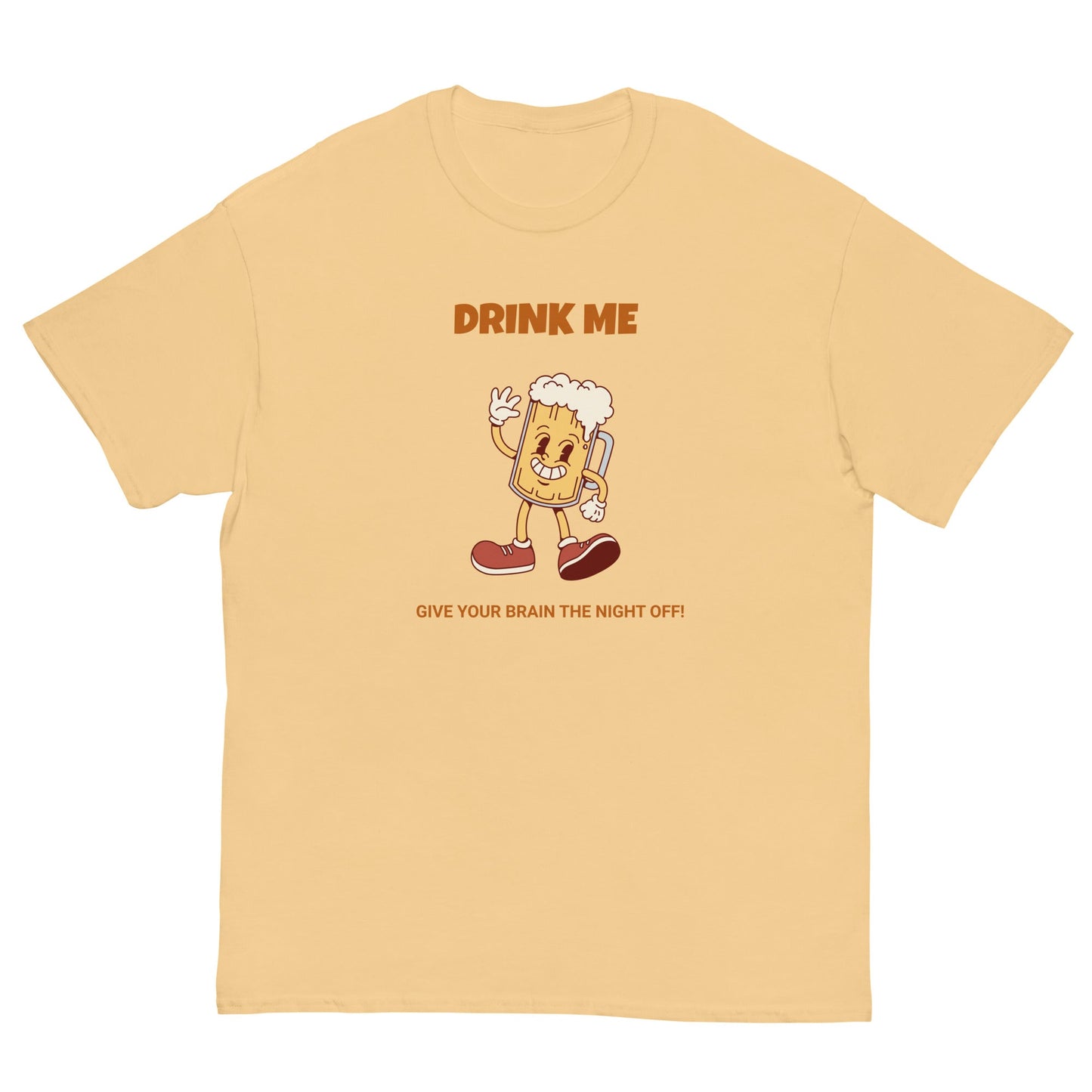 Drink Me Funny Beer T-Shirt – Give Your Brain the Night Off Tee - FunPrint4You