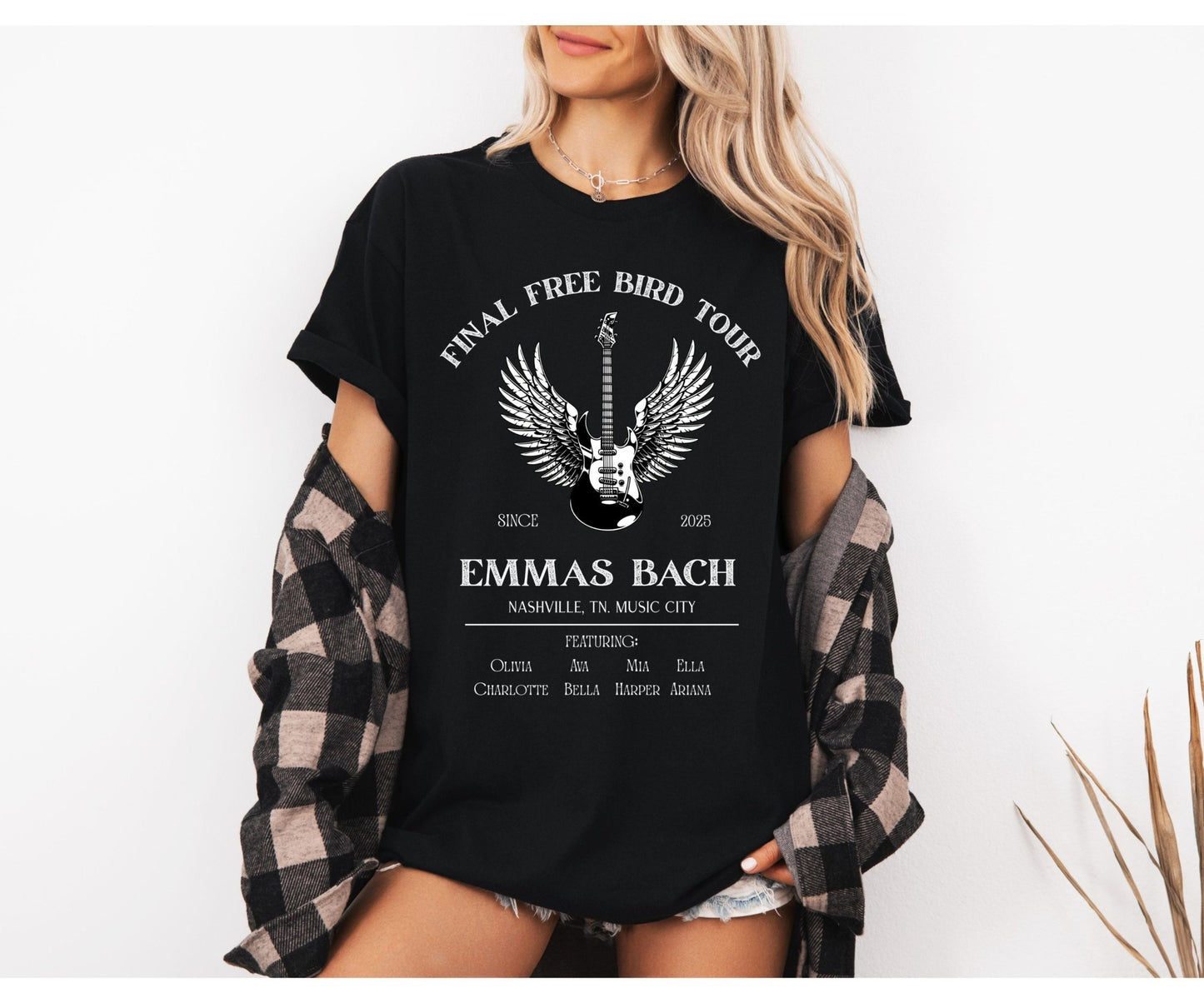 Free Bird Tour Tee – Rock Bride Hen Party Shirt - FunPrint4You