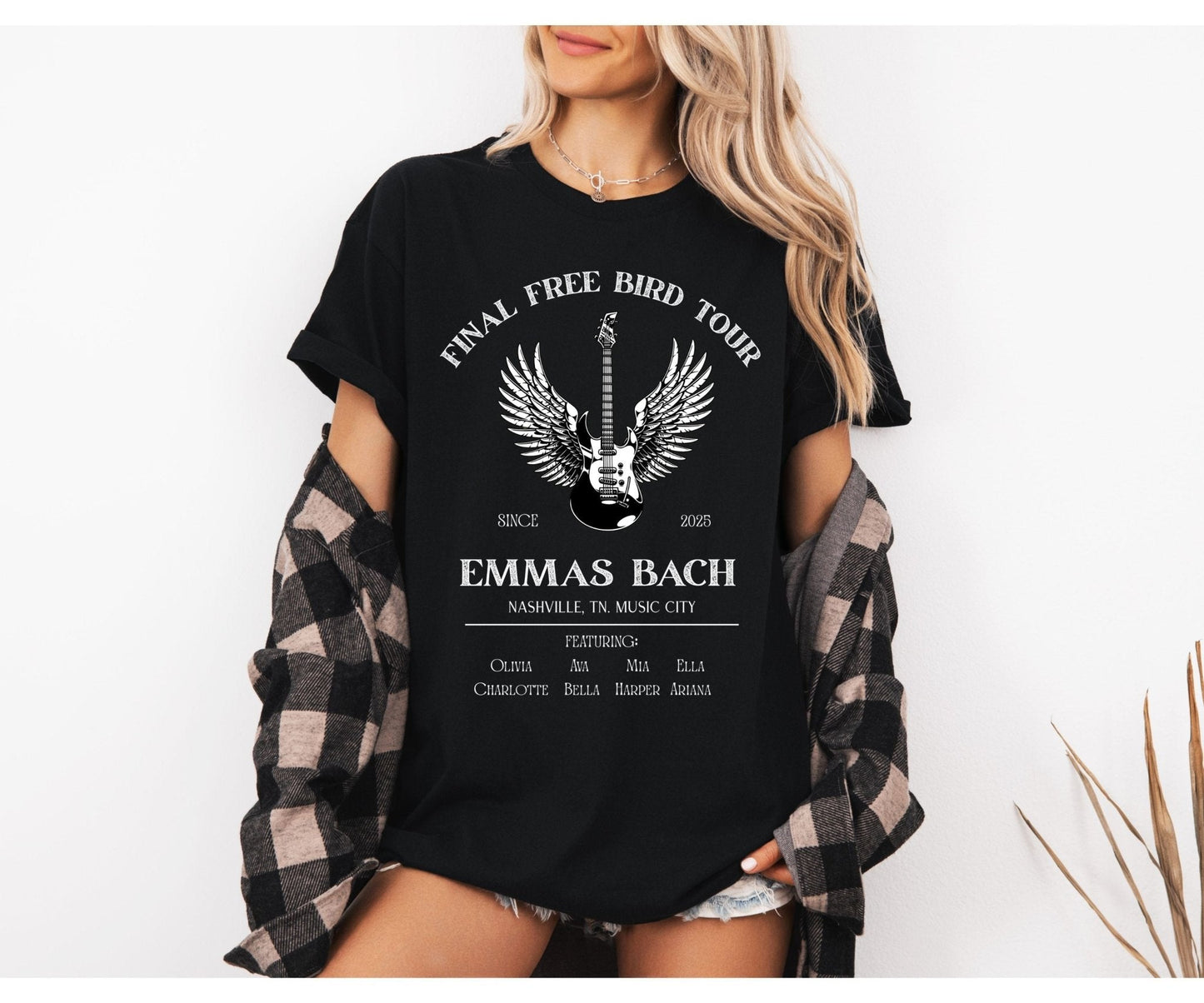 Free Bird Tour Tee – Rock Bride Hen Party Shirt - FunPrint4You