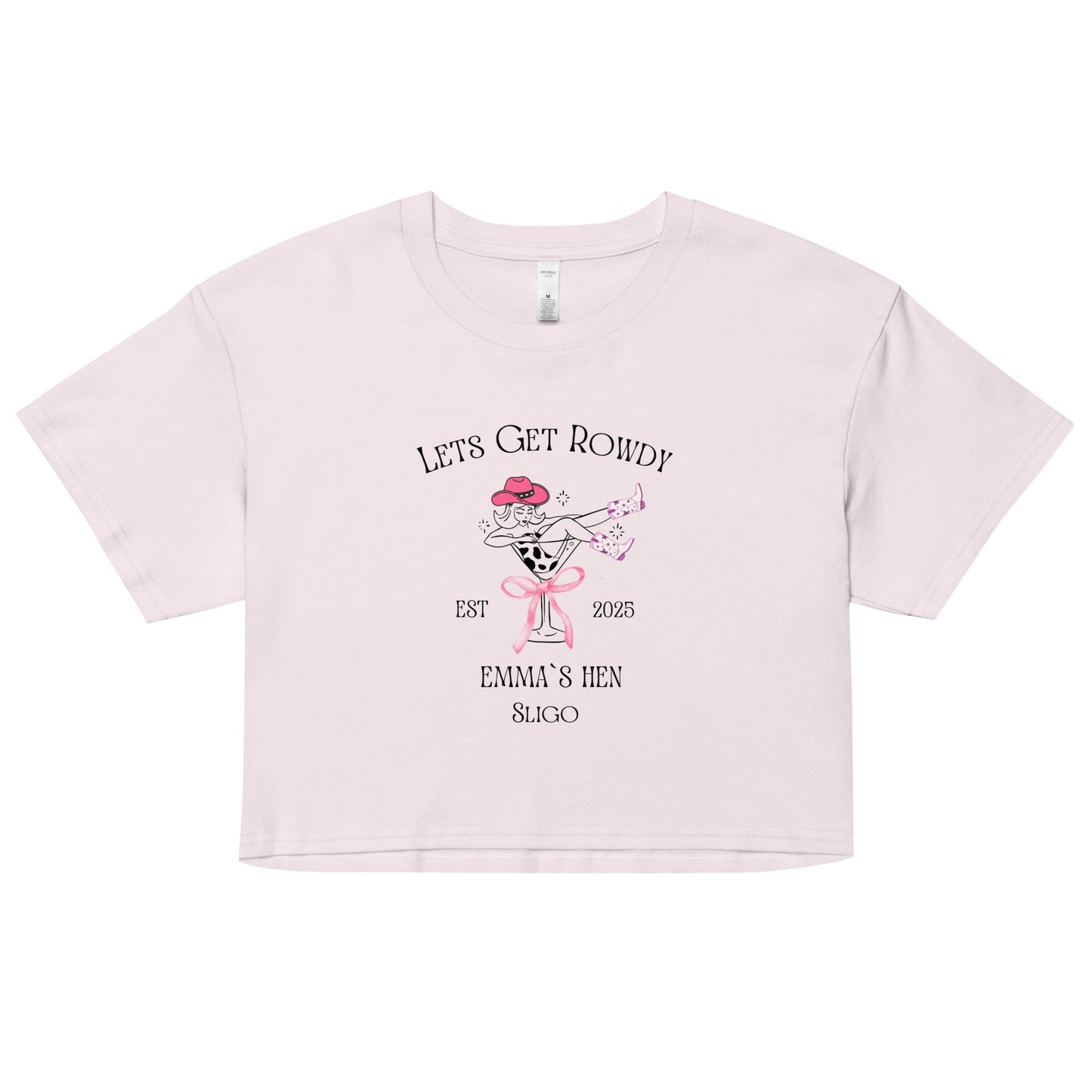 Let's Get Rowdy Women's Baby Tee | Hen Party Outfit | Bachelorette Shirt | Girls Night Out Top | Birthday Gift Idea - FunPrint4You