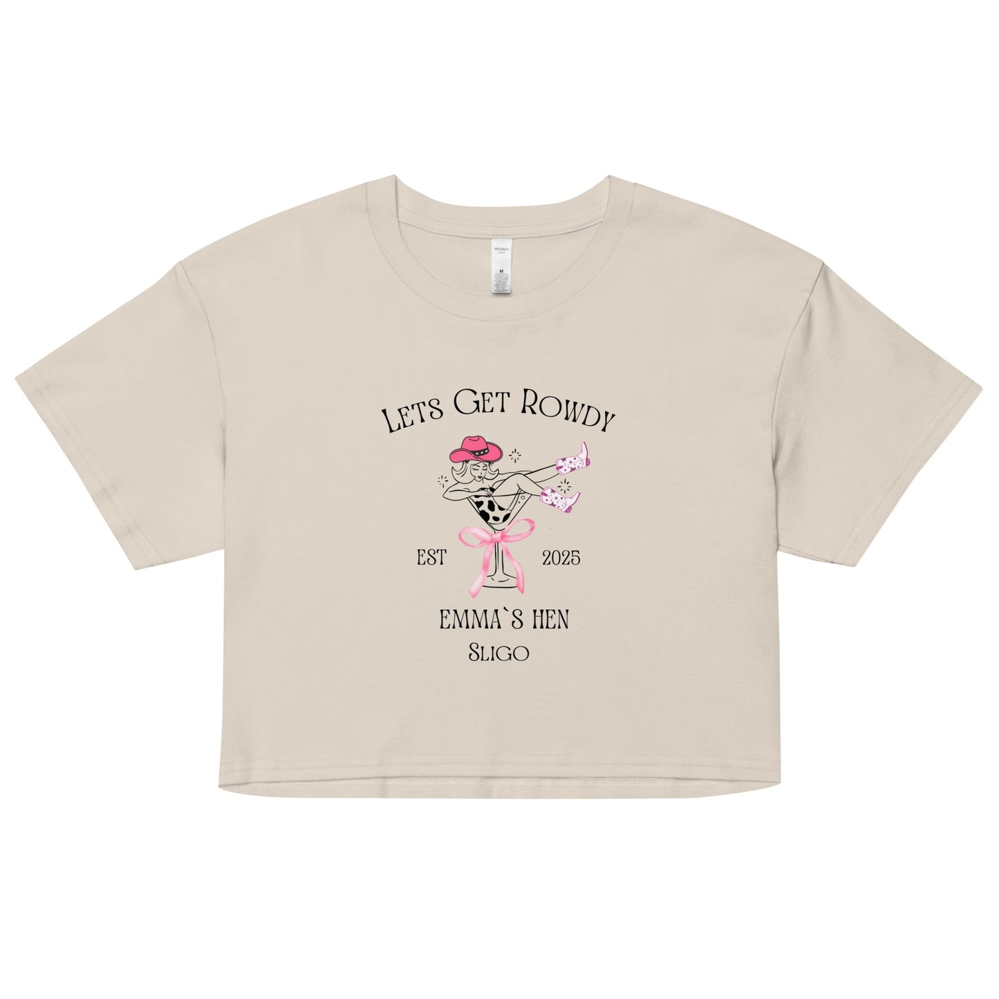 Let's Get Rowdy Women's Baby Tee | Hen Party Outfit | Bachelorette Shirt | Girls Night Out Top | Birthday Gift Idea - FunPrint4You