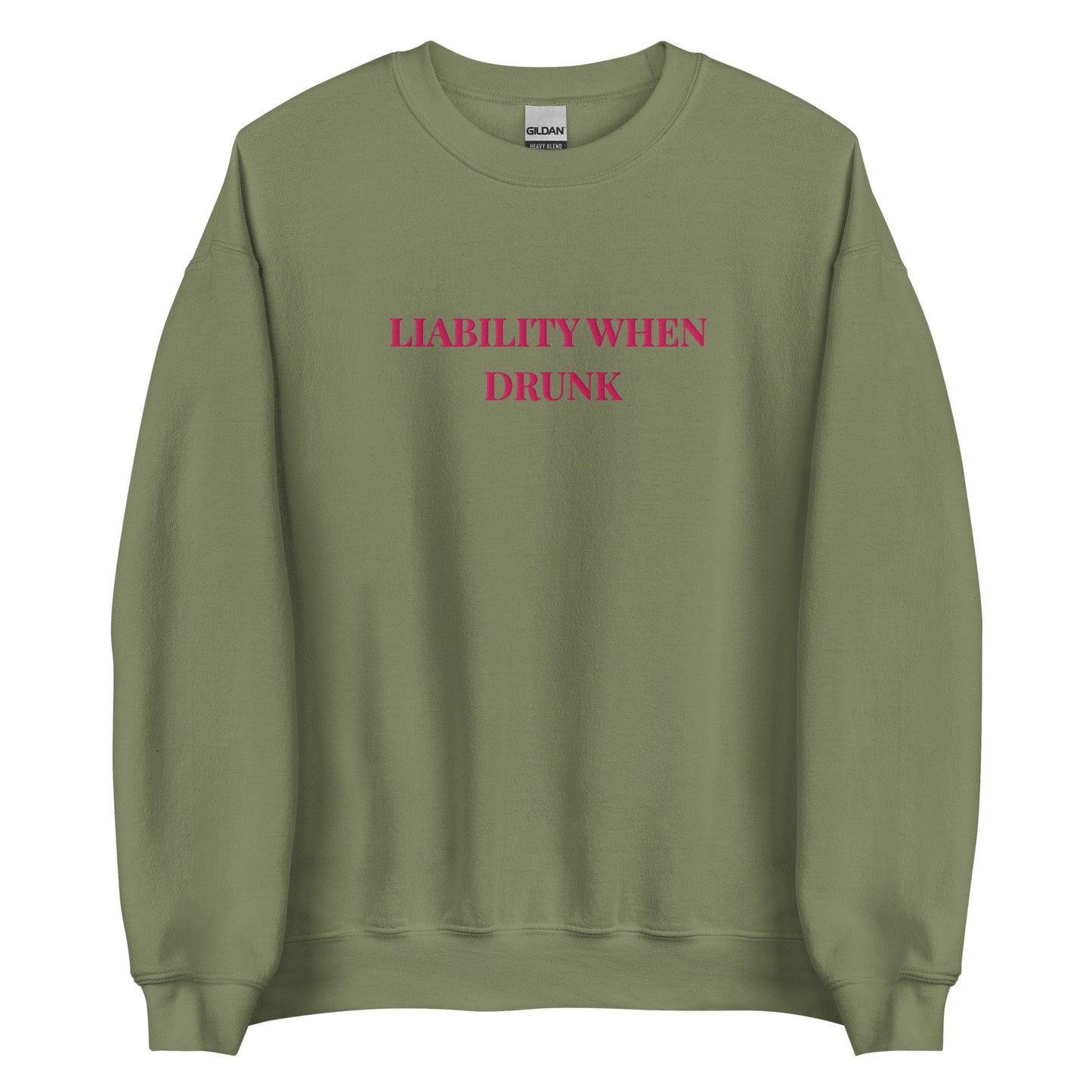 Liability When Drunk Embroidered Sweatshirt – Funny Weekend Trip Jumper UK & Ireland - FunPrint4You
