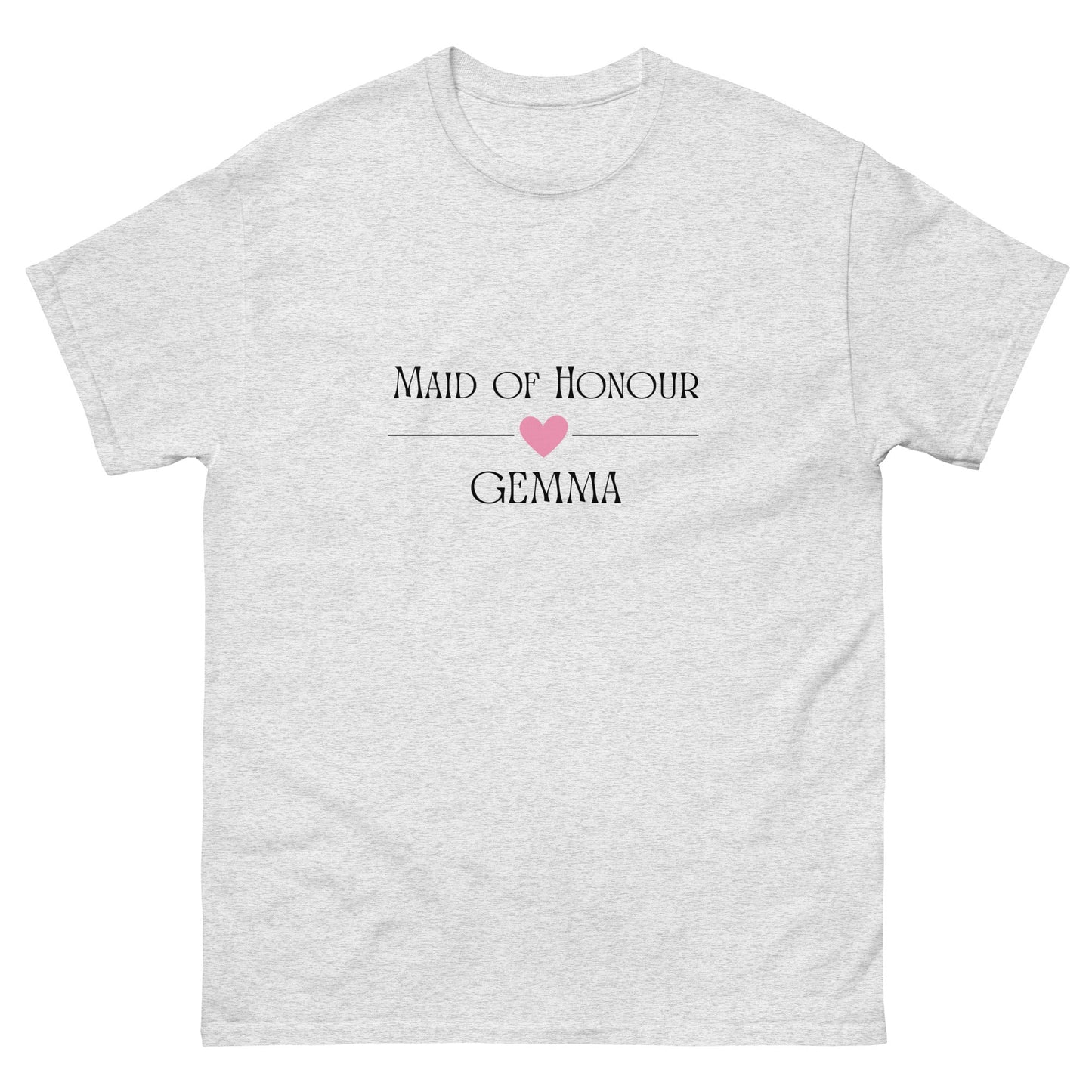 Maid of Honour T-Shirt with Name | Personalised Hen Party Top | Wedding Morning Shirt | Custom Bridal Party Gift | UK & Ireland - FunPrint4You