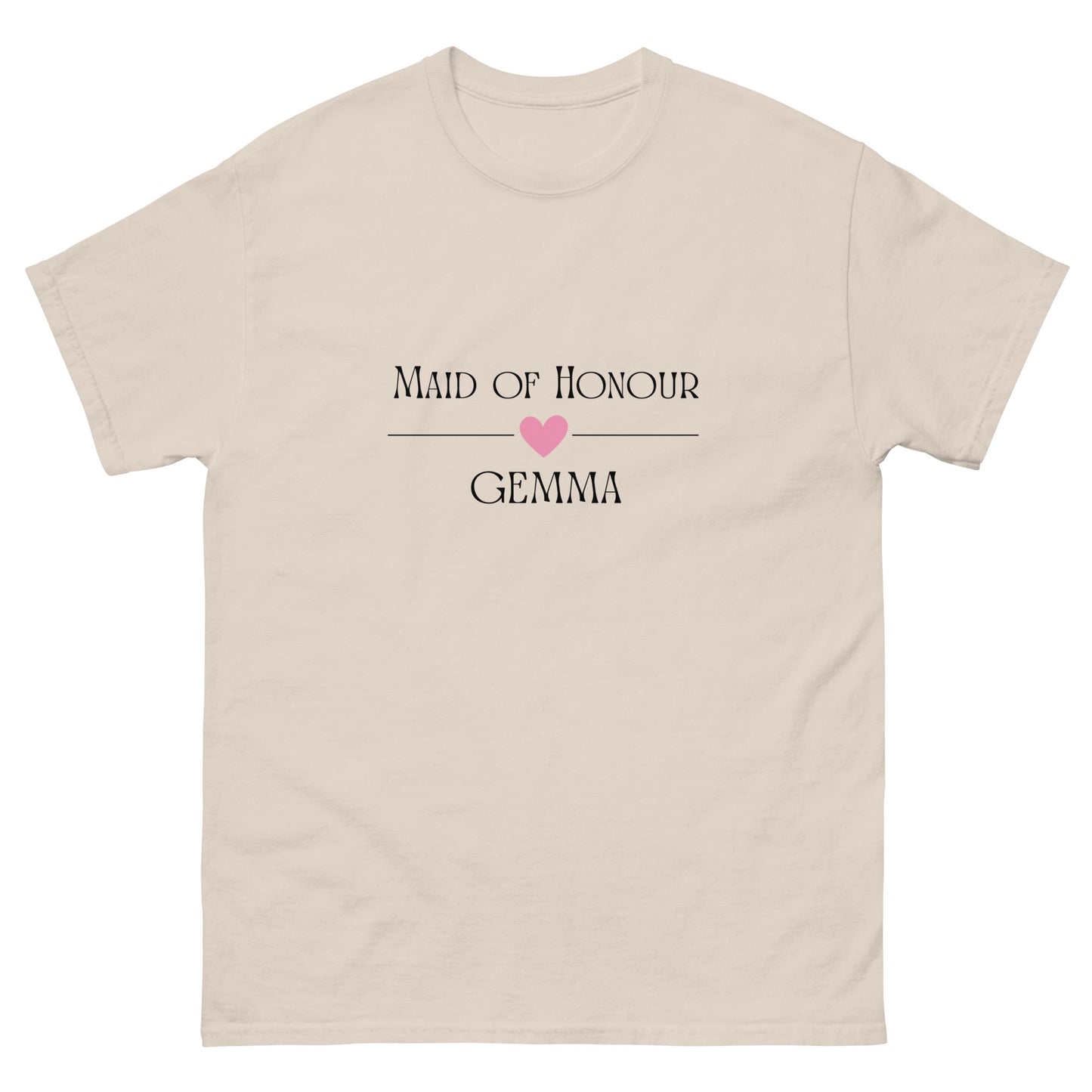 Maid of Honour T-Shirt with Name | Personalised Hen Party Top | Wedding Morning Shirt | Custom Bridal Party Gift | UK & Ireland - FunPrint4You