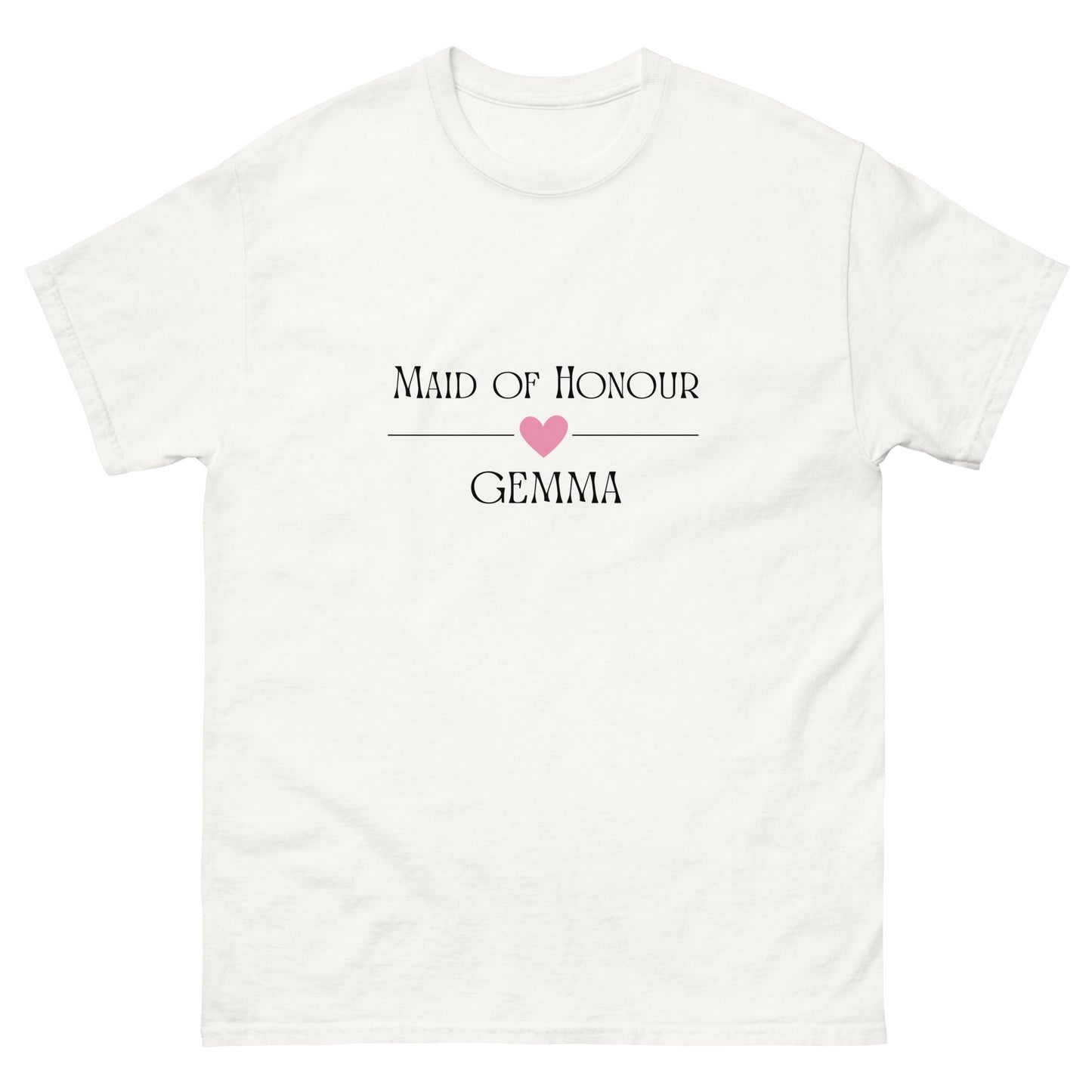Maid of Honour T-Shirt with Name | Personalised Hen Party Top | Wedding Morning Shirt | Custom Bridal Party Gift | UK & Ireland - FunPrint4You