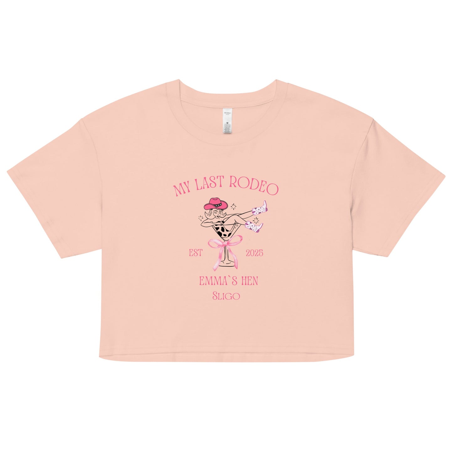 My Last Rodeo Women's Baby Tee | Hen Party Western Crop Top | Bachelorette Celebration Shirt | Country Theme Outfit | Bride Tribe Gift - FunPrint4You