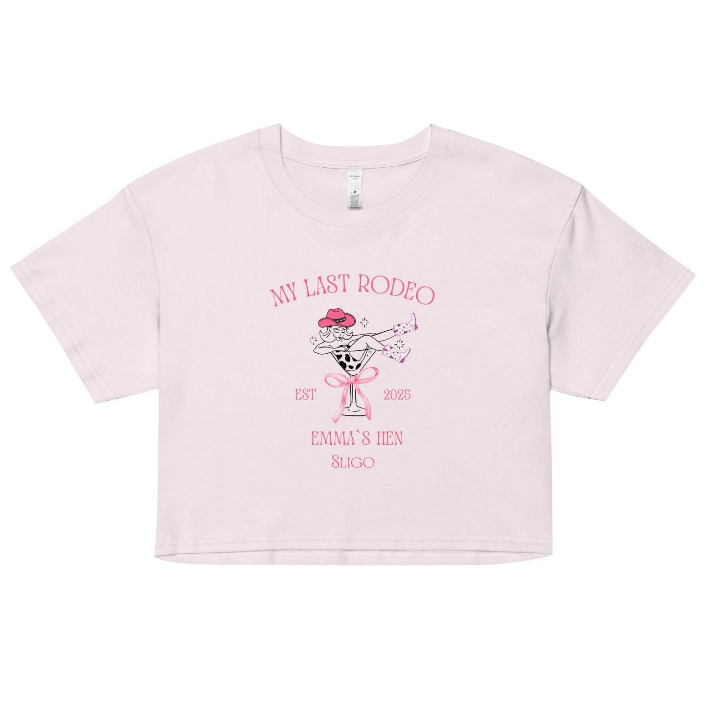 My Last Rodeo Women's Baby Tee | Hen Party Western Crop Top | Bachelorette Celebration Shirt | Country Theme Outfit | Bride Tribe Gift - FunPrint4You