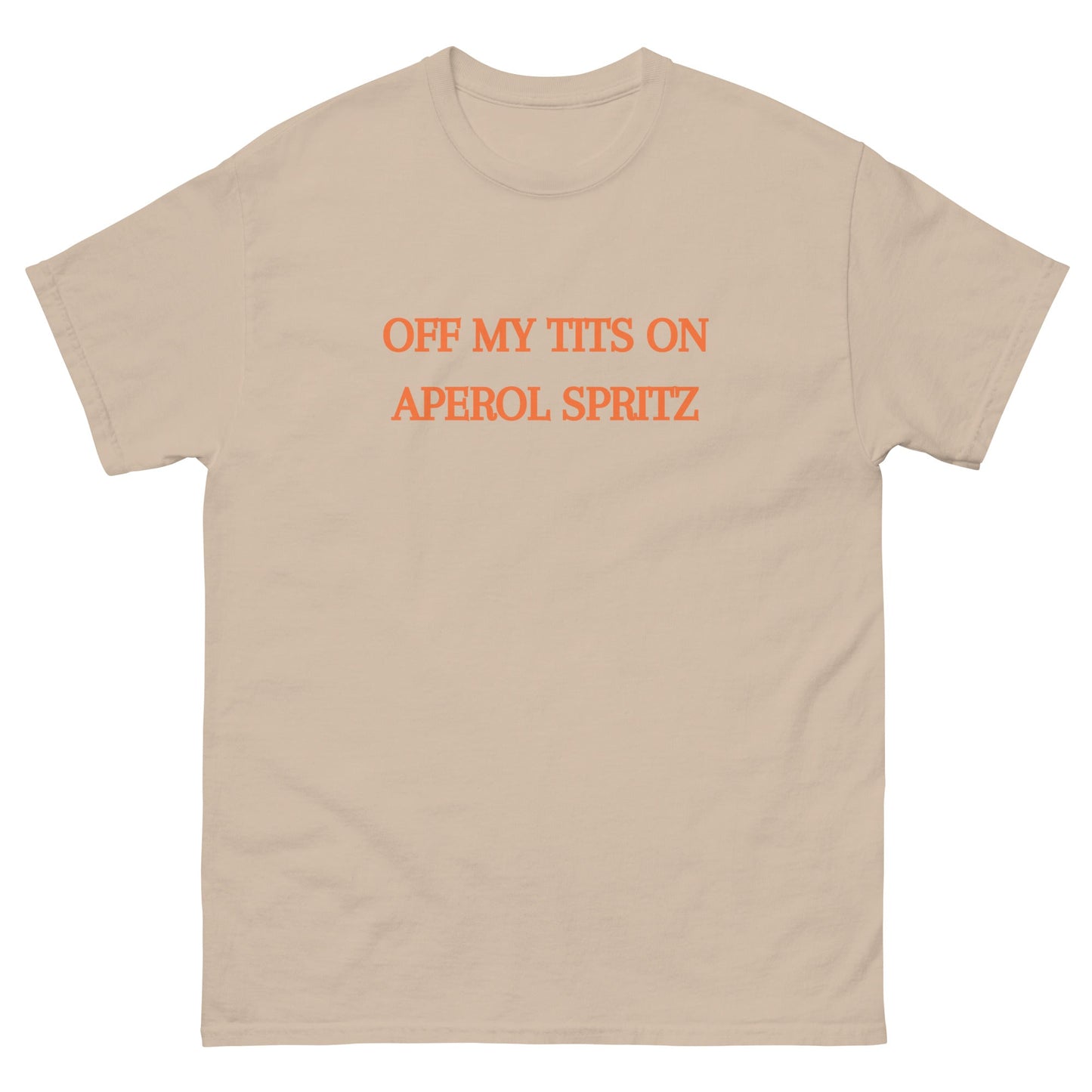 Off My Tits on Aperol Spritz T-Shirt – Funny Brunch Graphic Tee - FunPrint4You