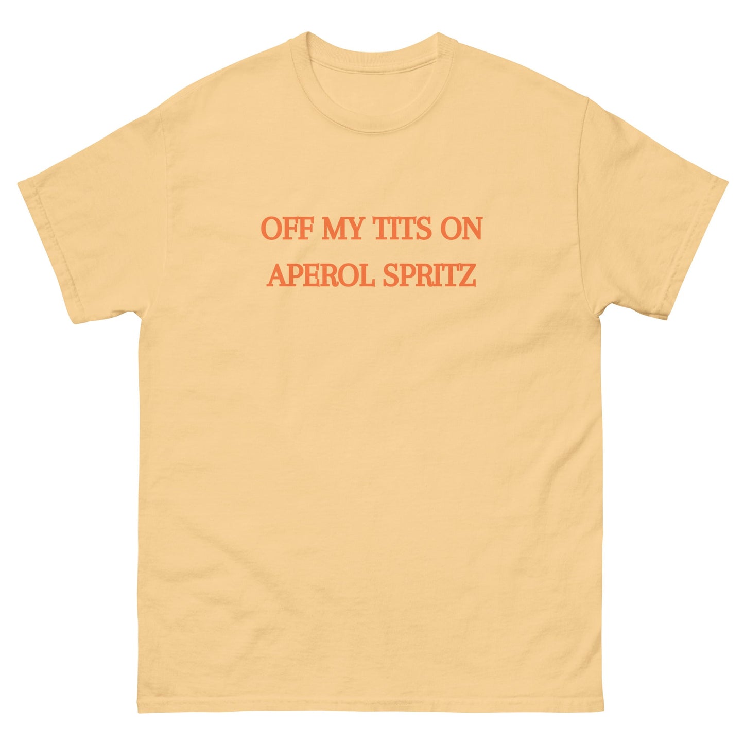 Off My Tits on Aperol Spritz T-Shirt – Funny Brunch Graphic Tee - FunPrint4You