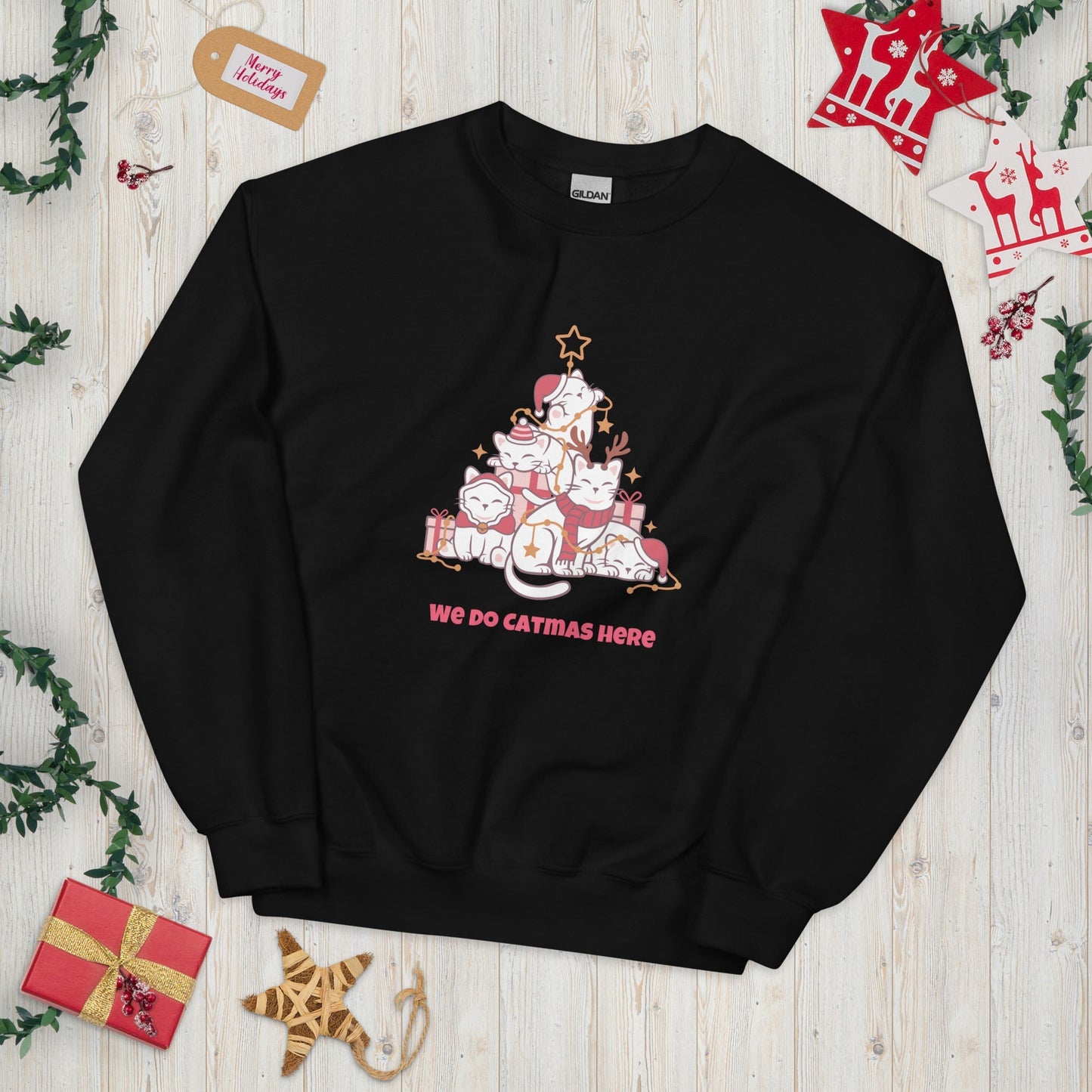 We Do Catmas Here β Funny Christmas Cat Jumper Ireland