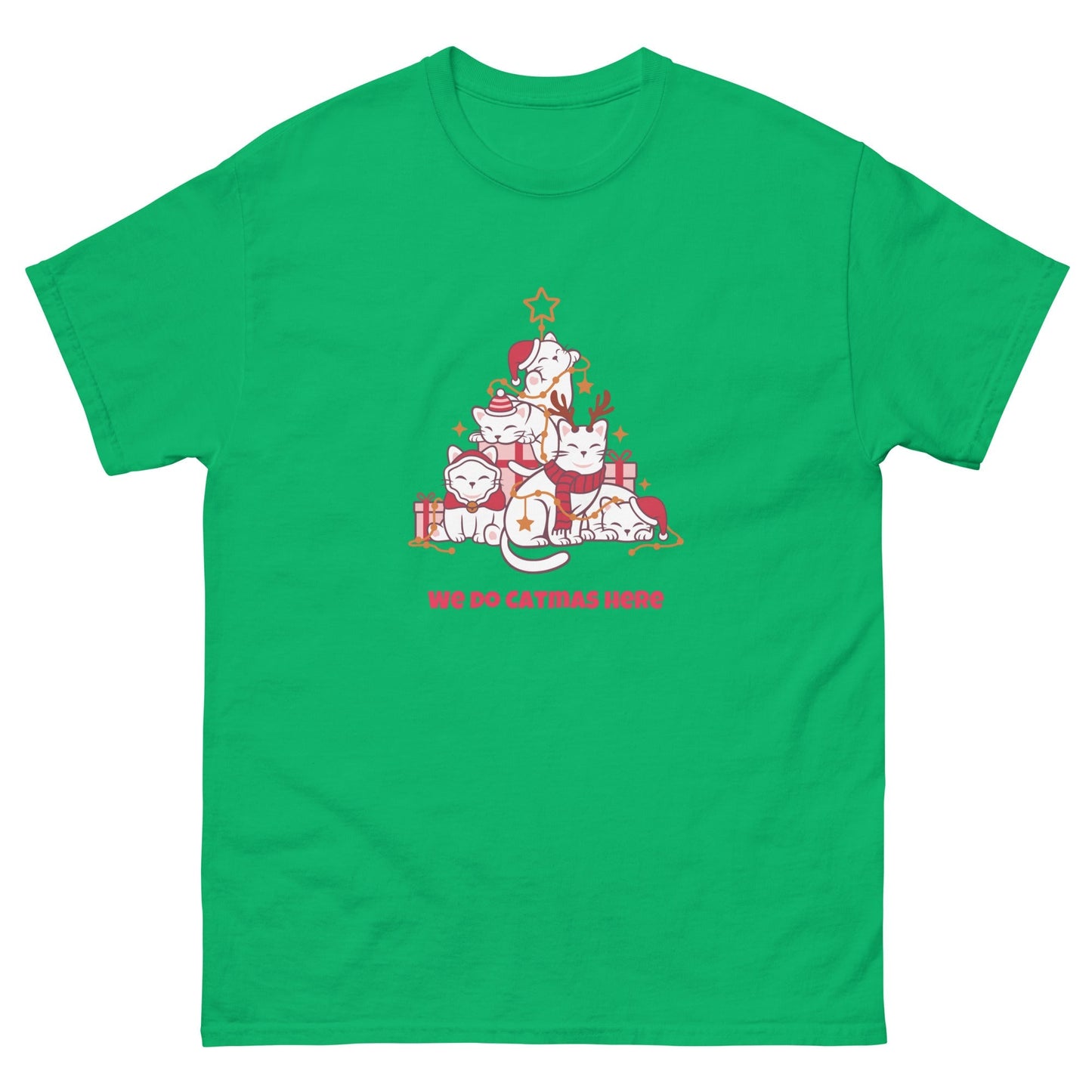 We Do Catmas Here β Funny Christmas Cat T-Shirt Ireland