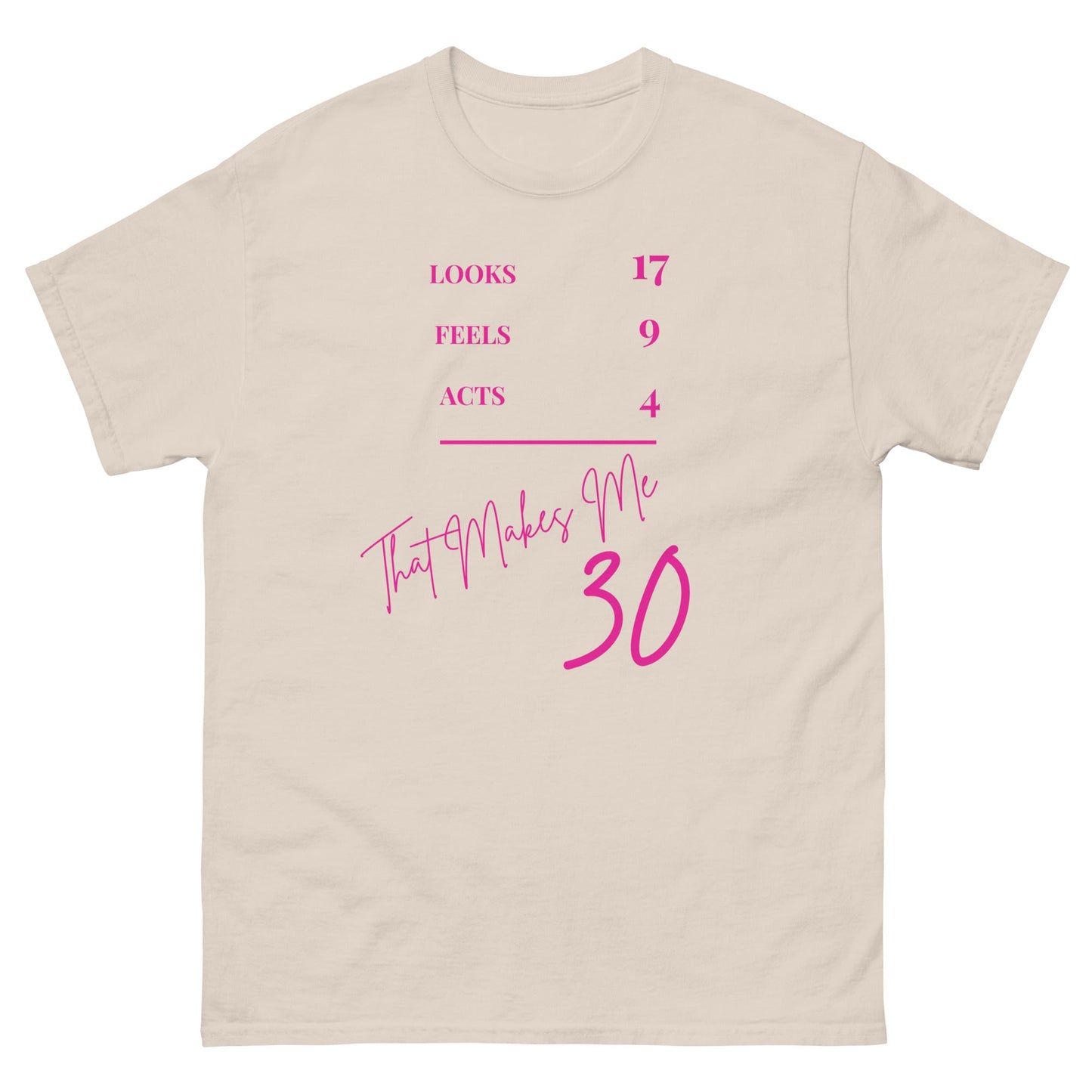 30th Birthday T-Shirt – Funny 'That Makes Me 30' Tee UK/Ireland - FunPrint4You