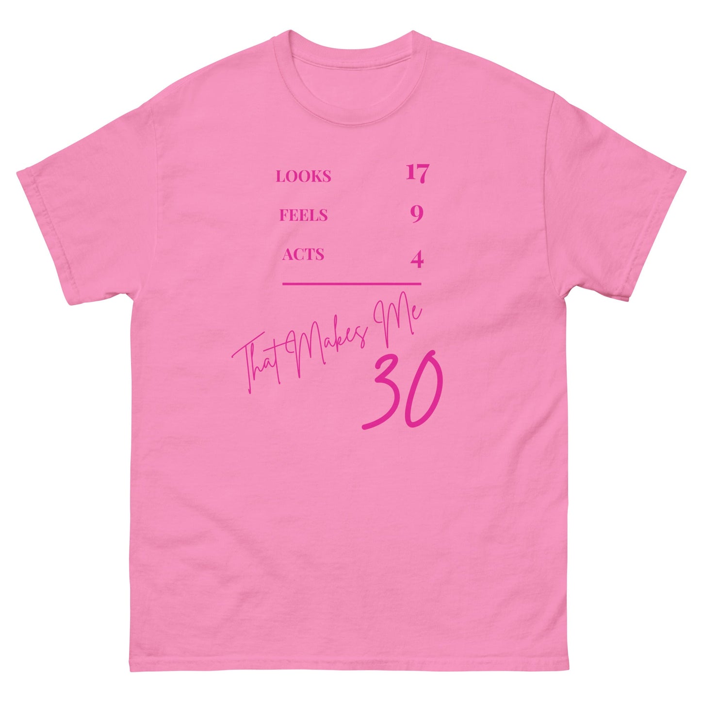 30th Birthday T-Shirt – Funny 'That Makes Me 30' Tee UK/Ireland - FunPrint4You