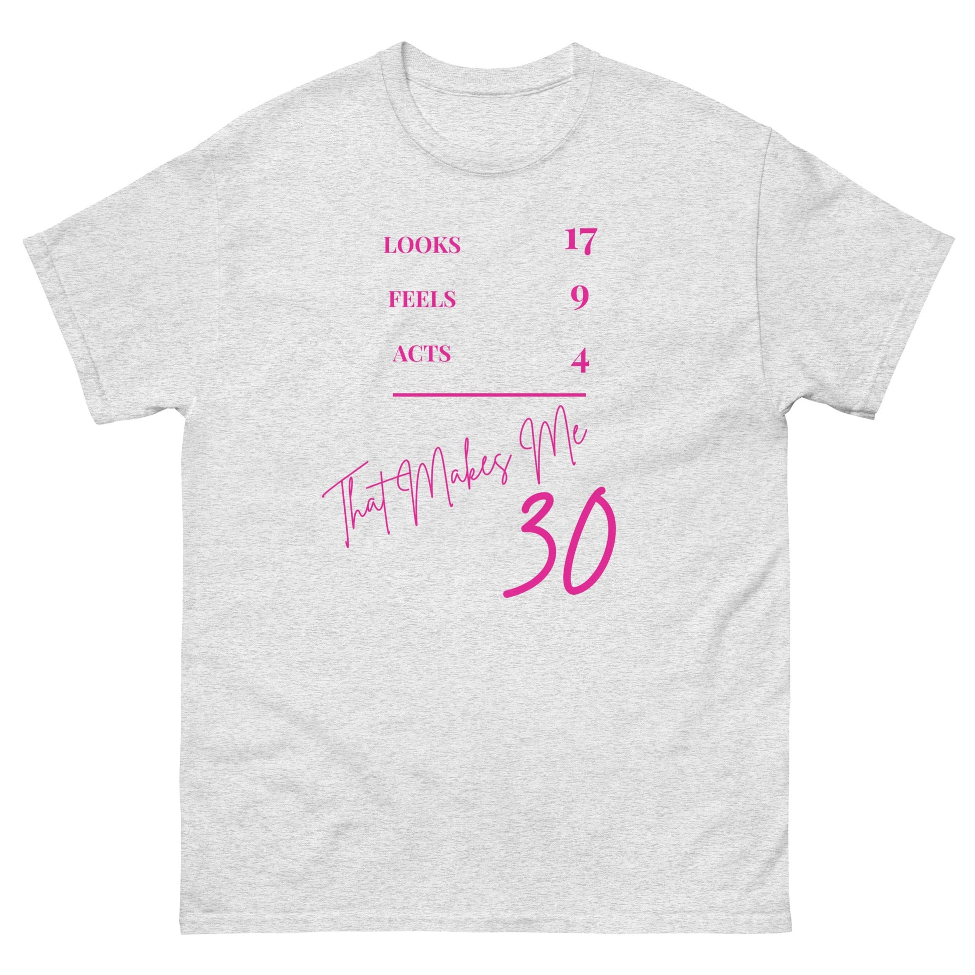 30th Birthday T-Shirt – Funny 'That Makes Me 30' Tee UK/Ireland - FunPrint4You