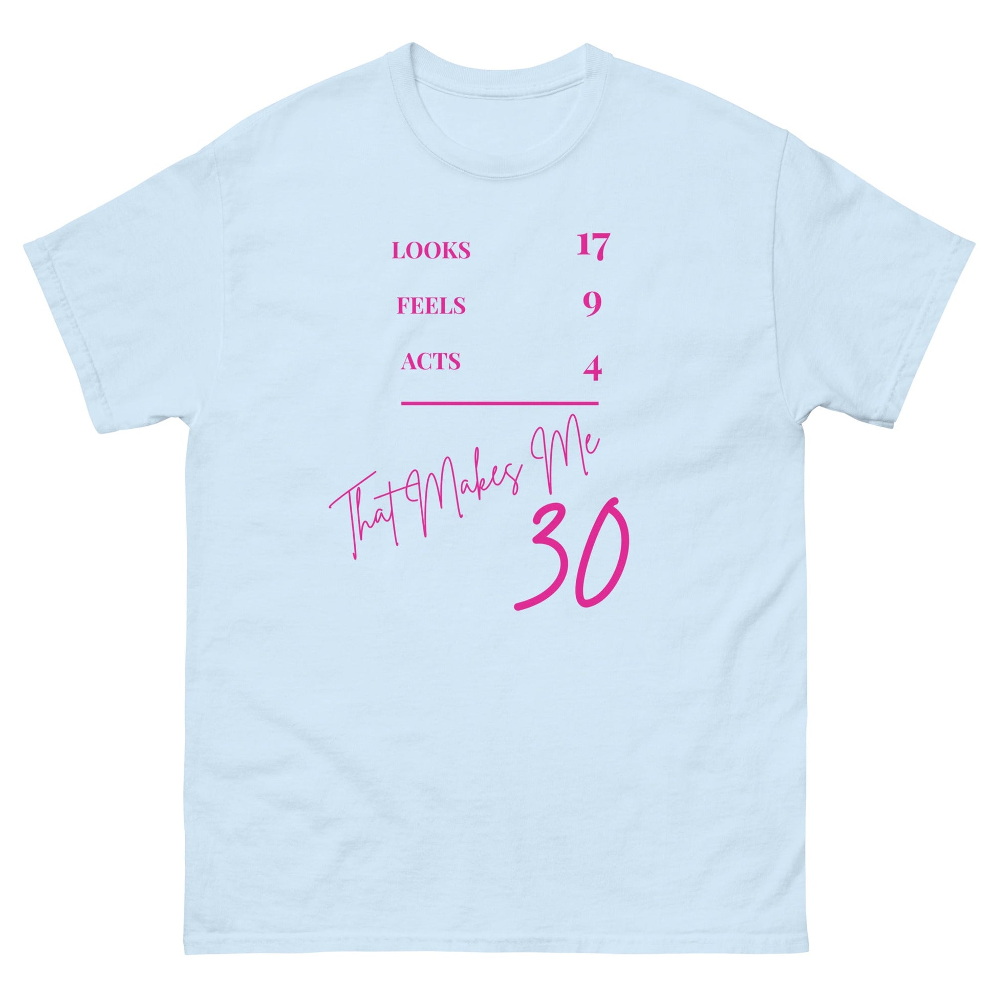 30th Birthday T-Shirt – Funny 'That Makes Me 30' Tee UK/Ireland - FunPrint4You