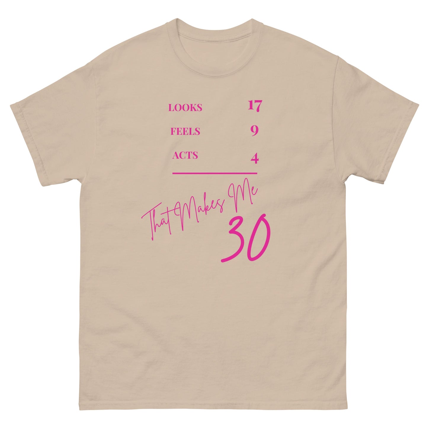 30th Birthday T-Shirt – Funny 'That Makes Me 30' Tee UK/Ireland - FunPrint4You