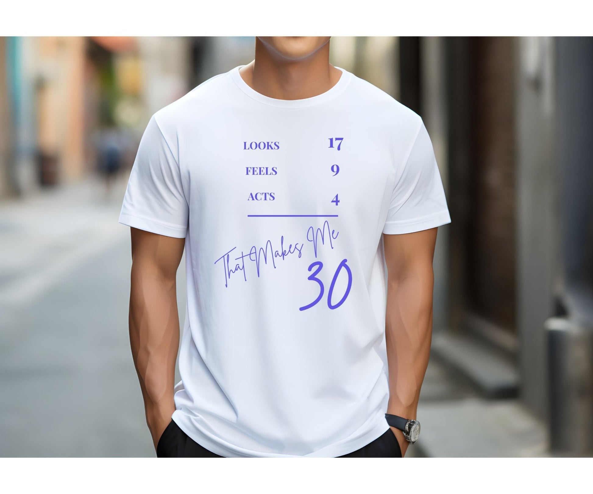 30th Birthday T-Shirt – Funny 'That Makes Me 30' Tee UK/Ireland - FunPrint4You