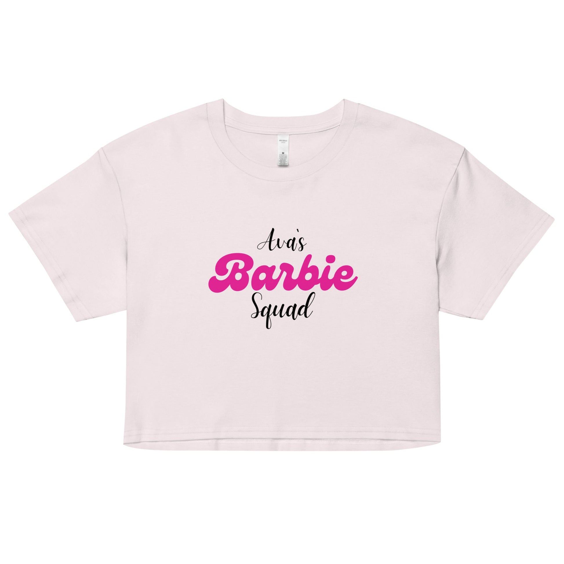Avas Barbie Squad Crop Top – Trendy Women’s Graphic Tee, Party Crop, Birthday Celebration Top UK & Ireland - FunPrint4You