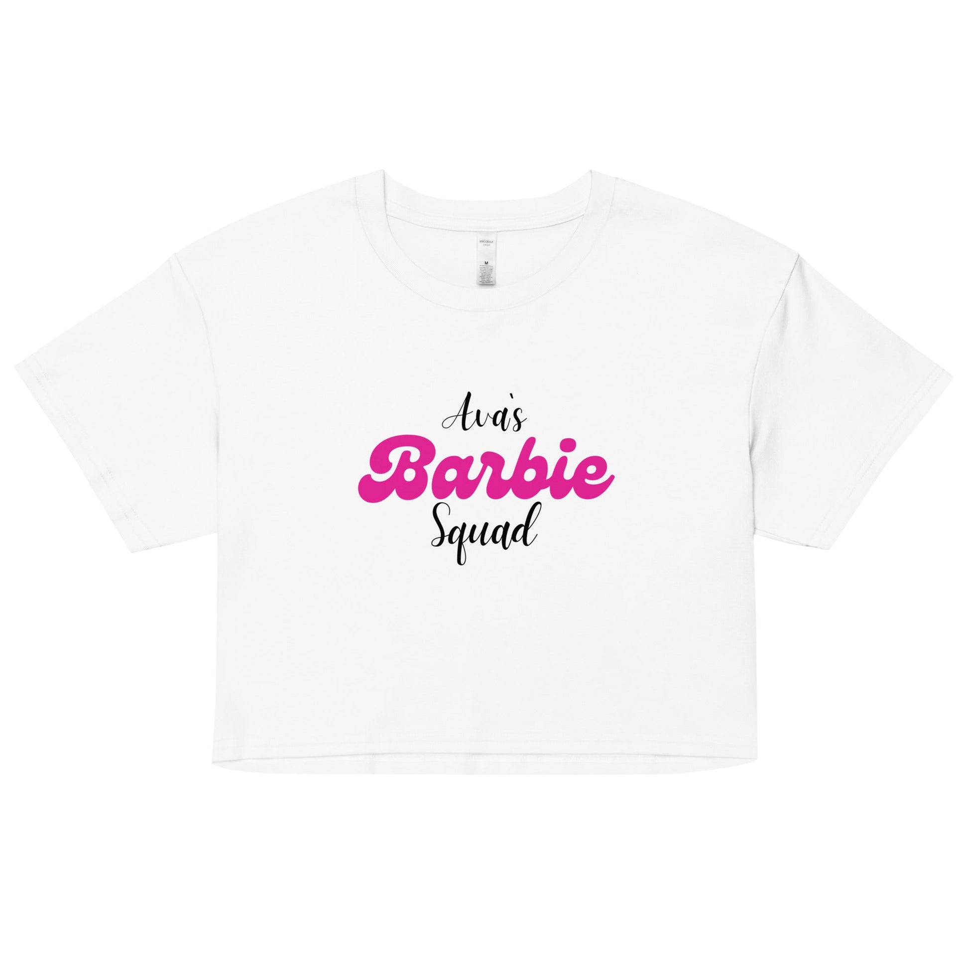 Avas Barbie Squad Crop Top – Trendy Women’s Graphic Tee, Party Crop, Birthday Celebration Top UK & Ireland - FunPrint4You