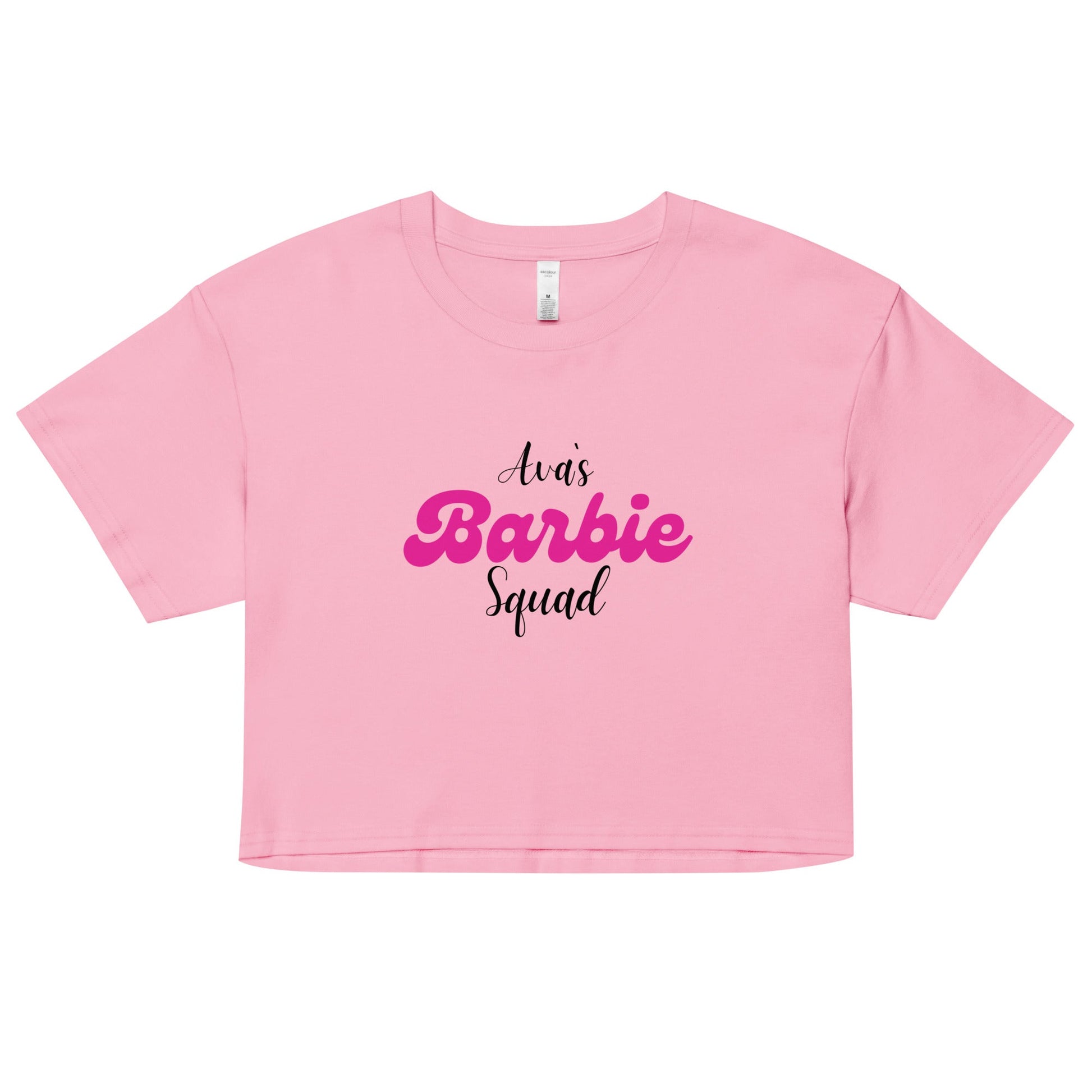 Avas Barbie Squad Crop Top – Trendy Women’s Graphic Tee, Party Crop, Birthday Celebration Top UK & Ireland - FunPrint4You