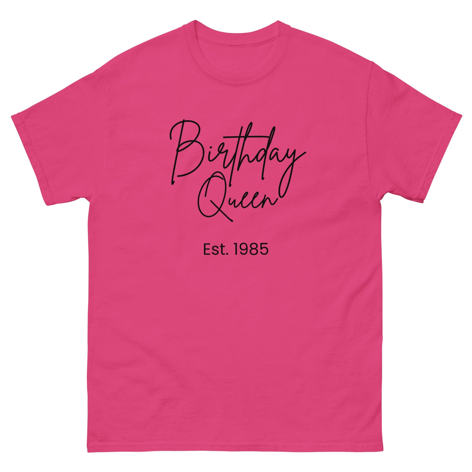 Birthday Queen Est. 1985 – Personalised 40th Birthday Shirt - FunPrint4You