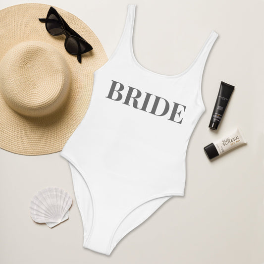 Bride Swimsuit for Hen Party – White One - Piece UK/Ireland - FunPrint4You