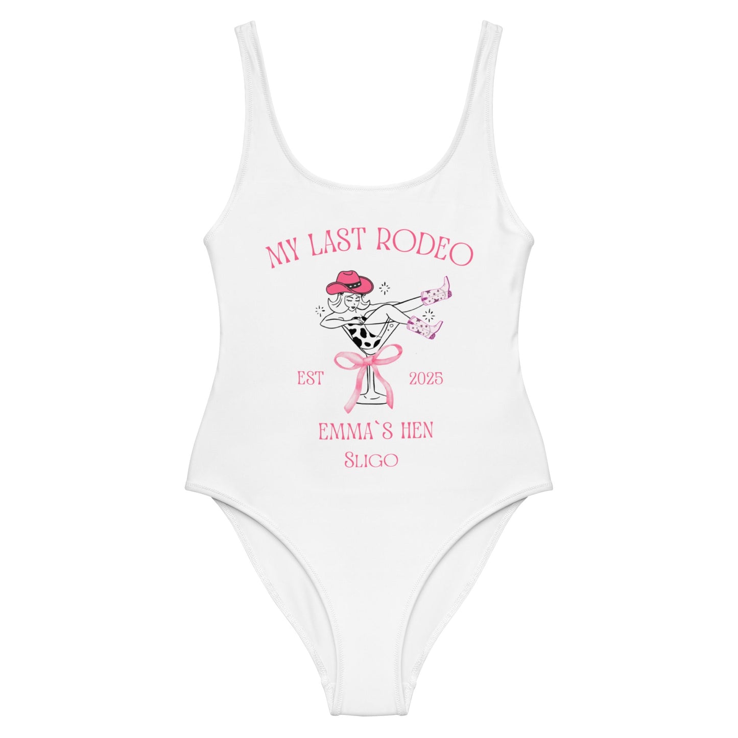 Bride Swimsuit "My Last Rodeo" – Western Cowgirl Hen Party Outfit | Custom Bachelorette One Piece | Bride to Be Swimwear | 2025 Hen Do in Sligo - FunPrint4You