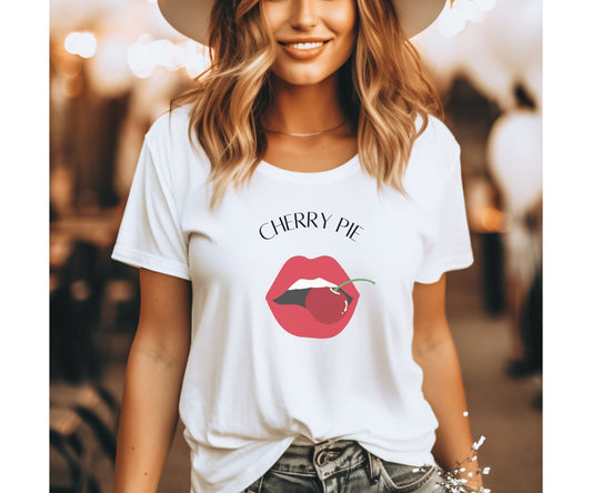 Cherry Pie Lips T-Shirt – Fun Festival Graphic Tee UK/Ireland - FunPrint4You