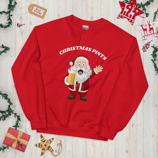 Christmas Pints – Funny Santa Christmas Jumper Ireland - FunPrint4You