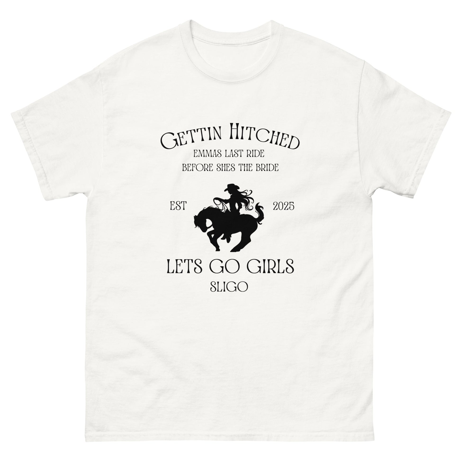 Custom Bridal Cowgirl Tee – Gettin’ Hitched Hen Party Shirt - FunPrint4You