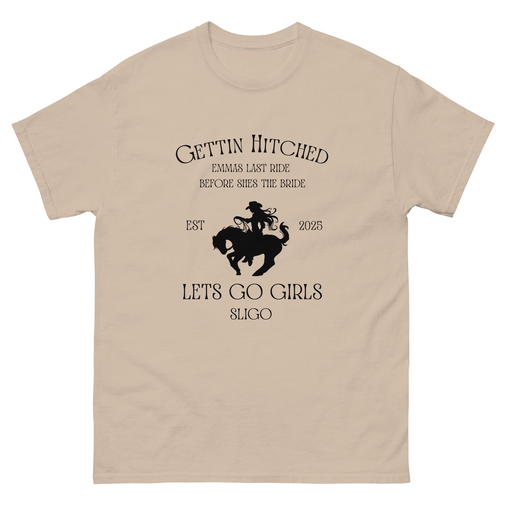 Custom Bridal Cowgirl Tee – Gettin’ Hitched Hen Party Shirt - FunPrint4You