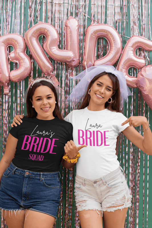 Custom Bride Squad T-Shirts – Personalised Hen Party Tees UK & Ireland - FunPrint4You