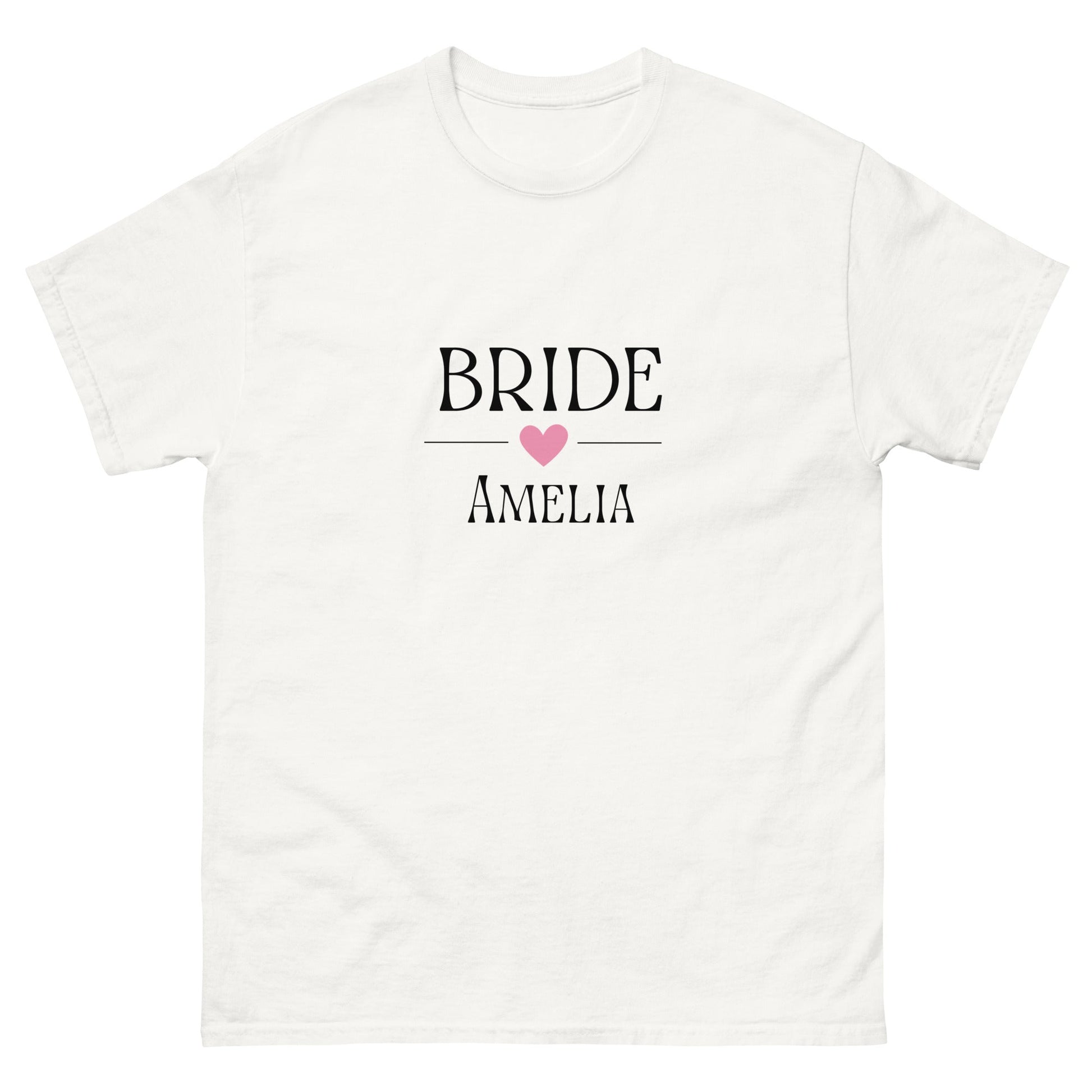 Custom Bride T-Shirt with Name | Personalised Hen Party Tee | Wedding Morning Outfit | Bridal Shower Gift | UK & Ireland - FunPrint4You