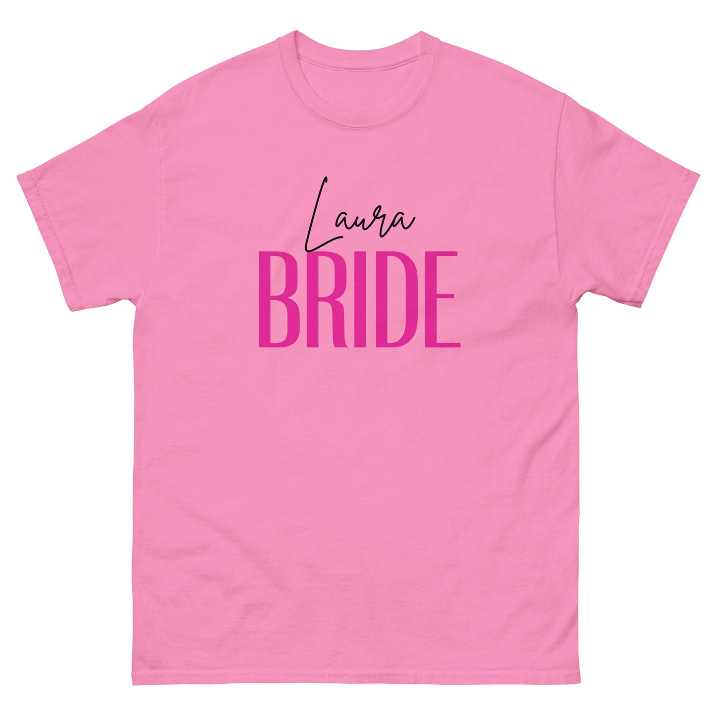 Custom Bride T‑Shirt – Personalised Hen Party Tee, Bride‑To‑Be Shirt, Bridal Squad Gift UK & Ireland - FunPrint4You
