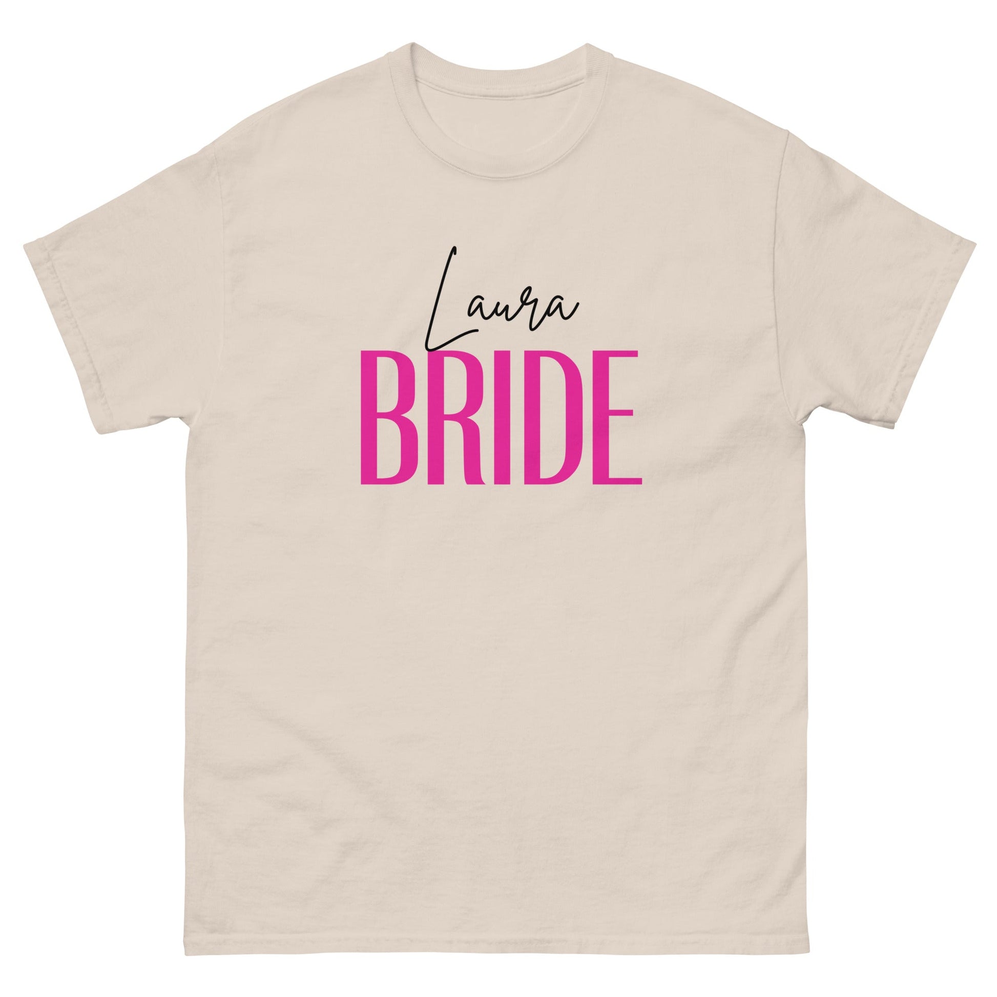Custom Bride T‑Shirt – Personalised Hen Party Tee, Bride‑To‑Be Shirt, Bridal Squad Gift UK & Ireland - FunPrint4You