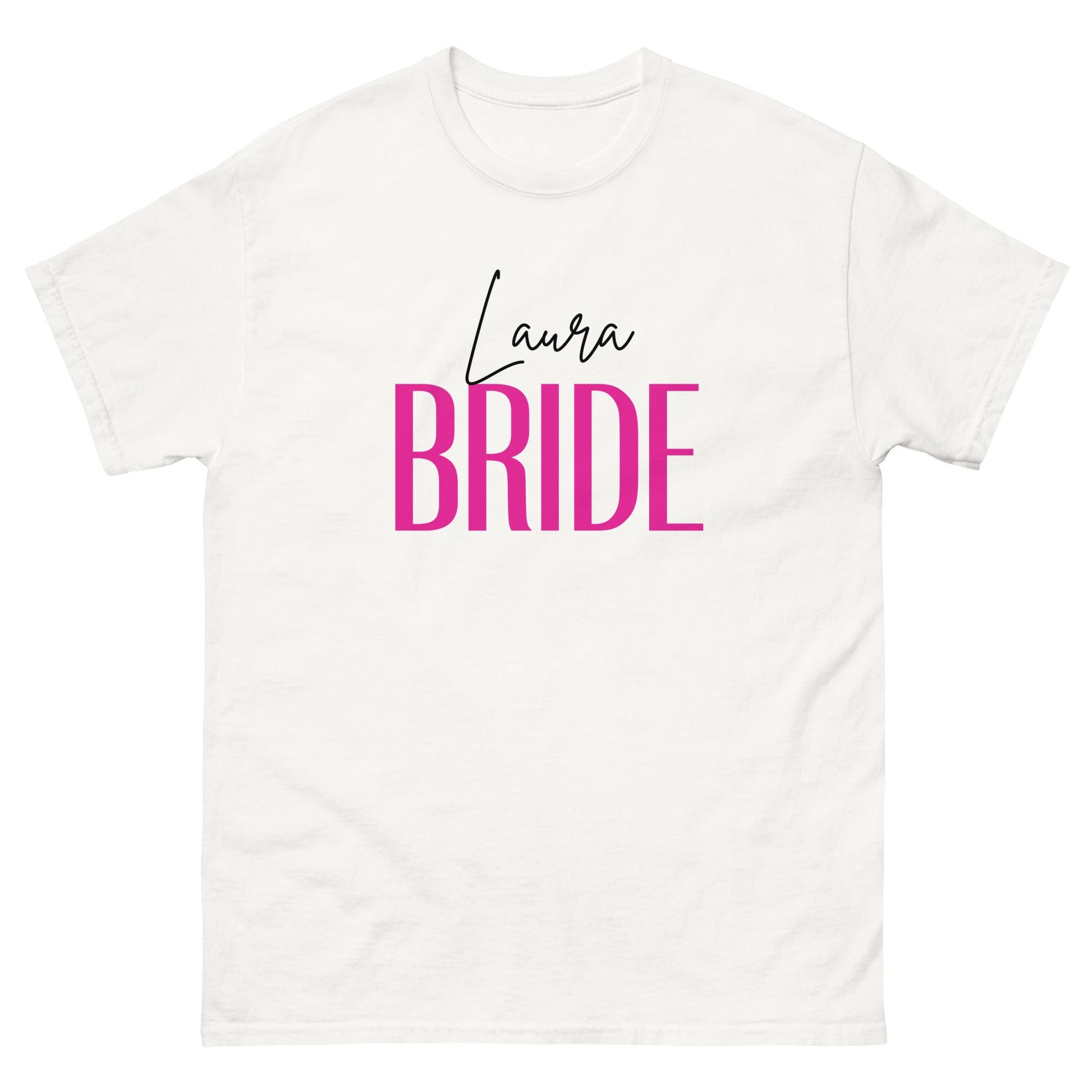 Custom Bride T‑Shirt – Personalised Hen Party Tee, Bride‑To‑Be Shirt, Bridal Squad Gift UK & Ireland - FunPrint4You