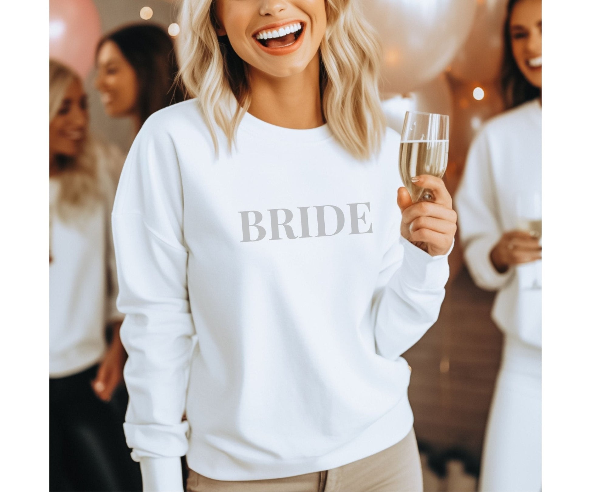 Custom Hen Party Sweatshirt | Bride & Squad Matching Jumper | Personalized Bachelorette Top | Bridal Shower Outfit | Bride Squad Gift - FunPrint4You