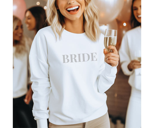 Custom Hen Party Sweatshirt | Bride & Squad Matching Jumper | Personalized Bachelorette Top | Bridal Shower Outfit | Bride Squad Gift - FunPrint4You